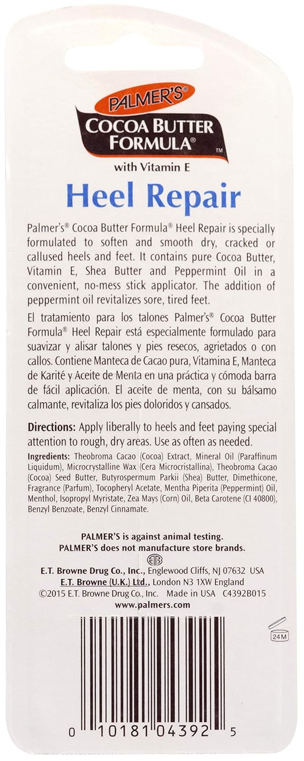 Palmer’s Barra de reparación de talón con fórmula de manteca de cacao, 0.9 onzas (paquete de 6)