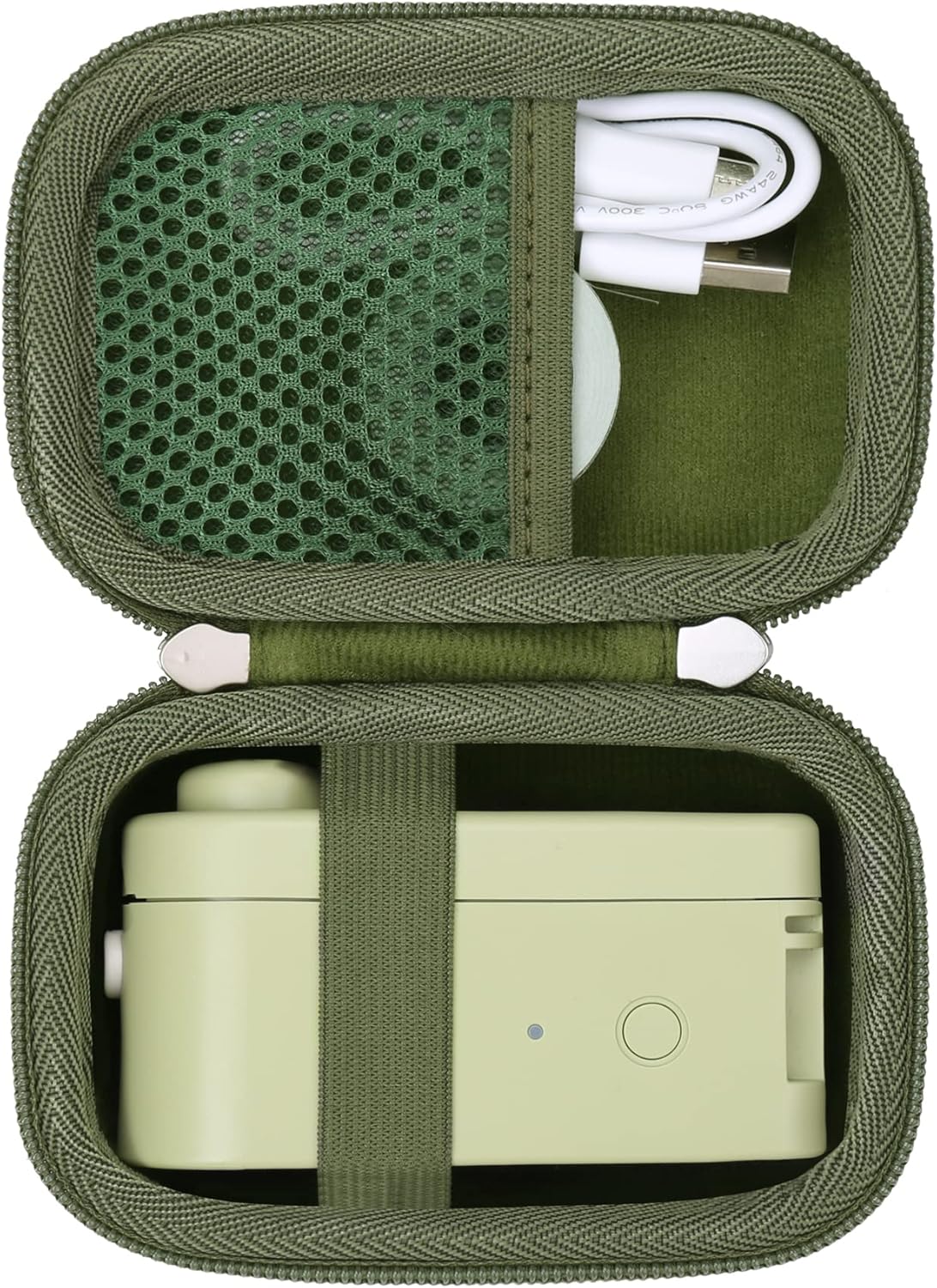 khanka Estuche rígido de viaje compatible con la máquina etiquetadora MakeID, solo funda (verde)