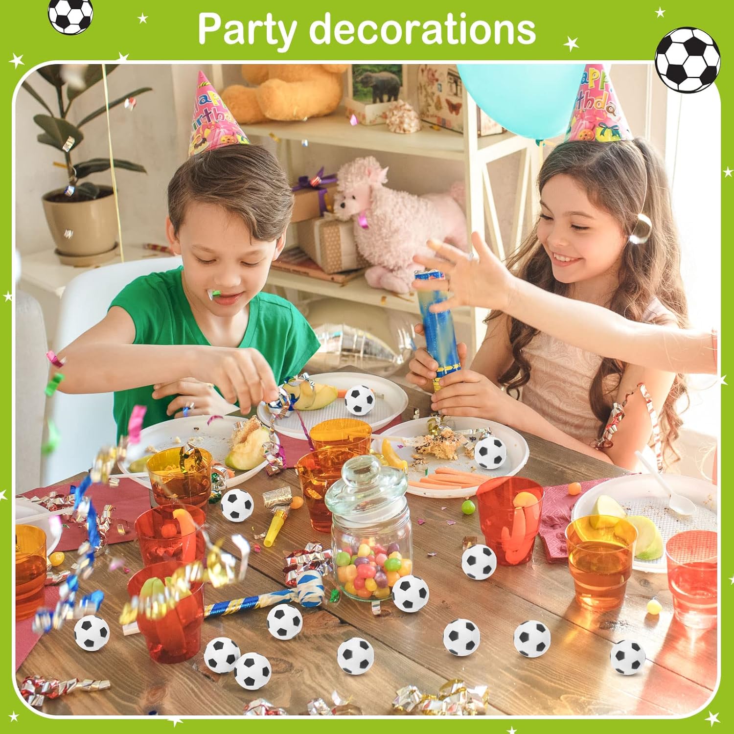 Paquete de 30 mini pelotas de fútbol de espuma deportivas, pelotas de estrés para fiestas de fútbol, pelotas de fútbol de 1.2 pulgadas para aliviar