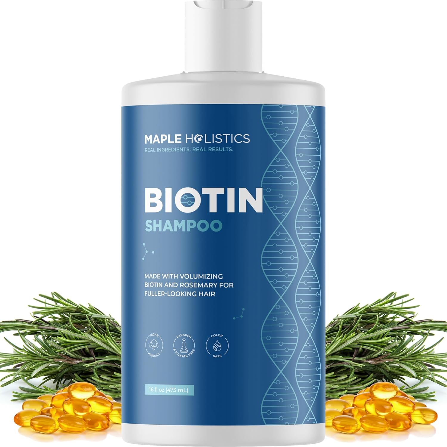 Champú de biotina vegana y aceite de biotina para el cabello, champú grande para engrosar el cabello y suero de biotina para el crecimiento del