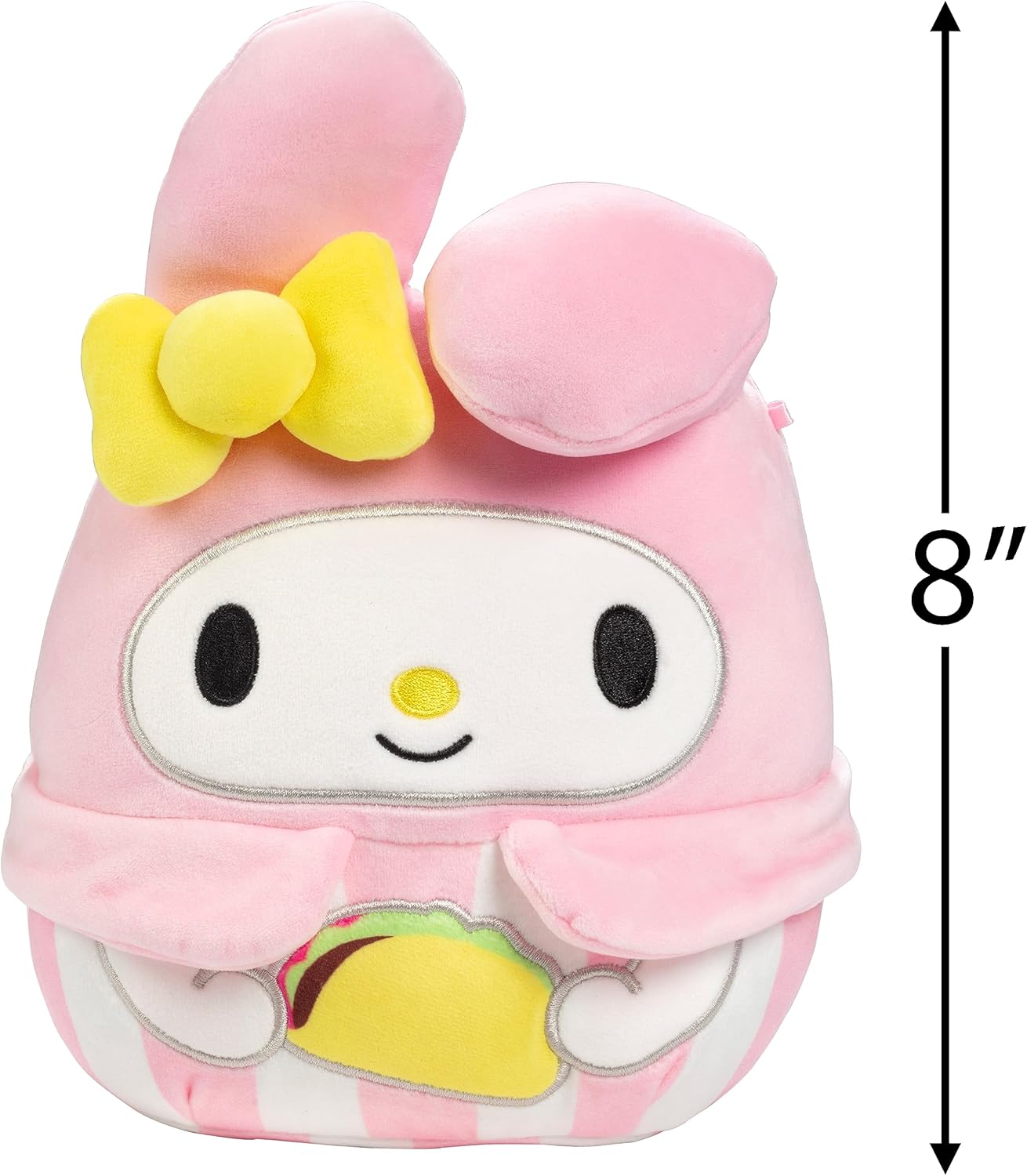 Squishmallows Peluche de la serie My Melody with Taco Food Truck de 8 pulgadas, Kellytoy oficial, juguete coleccionable suave y esponjoso de Hello