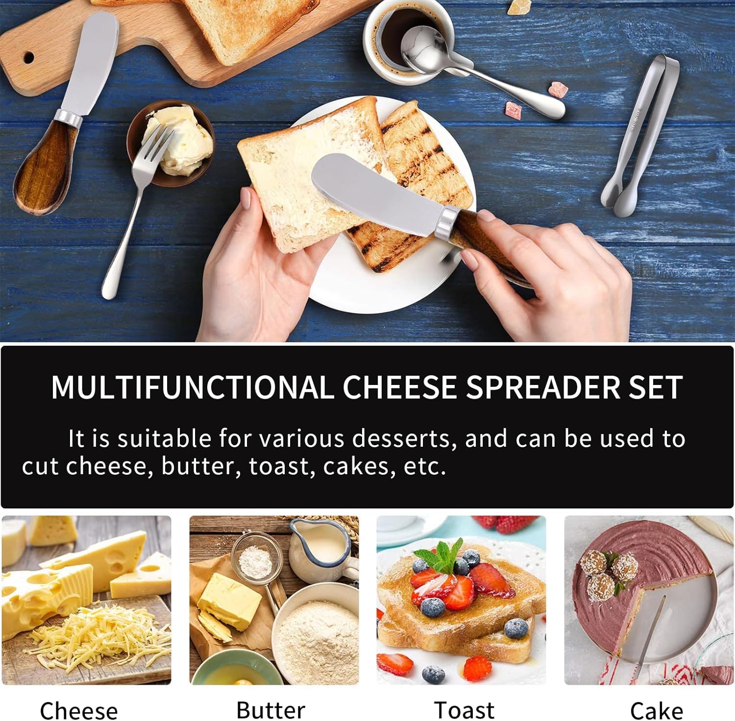 Accesorios para tableros de embutidos (29 piezas) Esparcidores de queso para tablero de embutidos, mini cuchara de servir, tenedor, pinzas, palillo