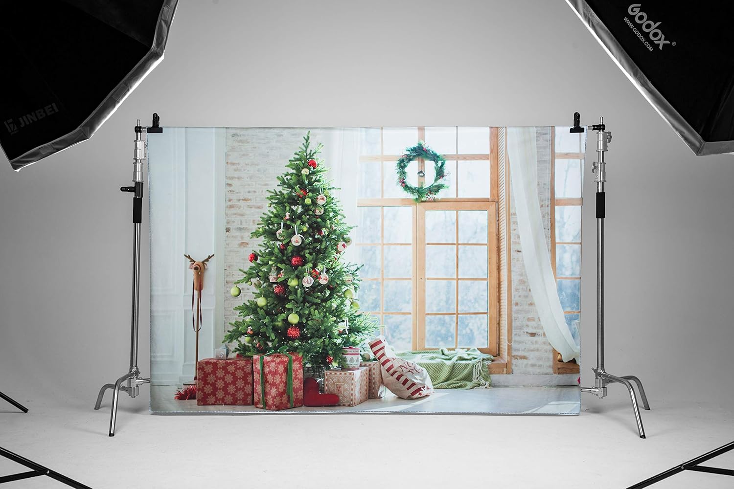 Kate Christmas Backdrop Gingerbread House Backdrop Christmas Party Backdrop Decorations Kids Backdrop for Photoshoot,10×6.5ft