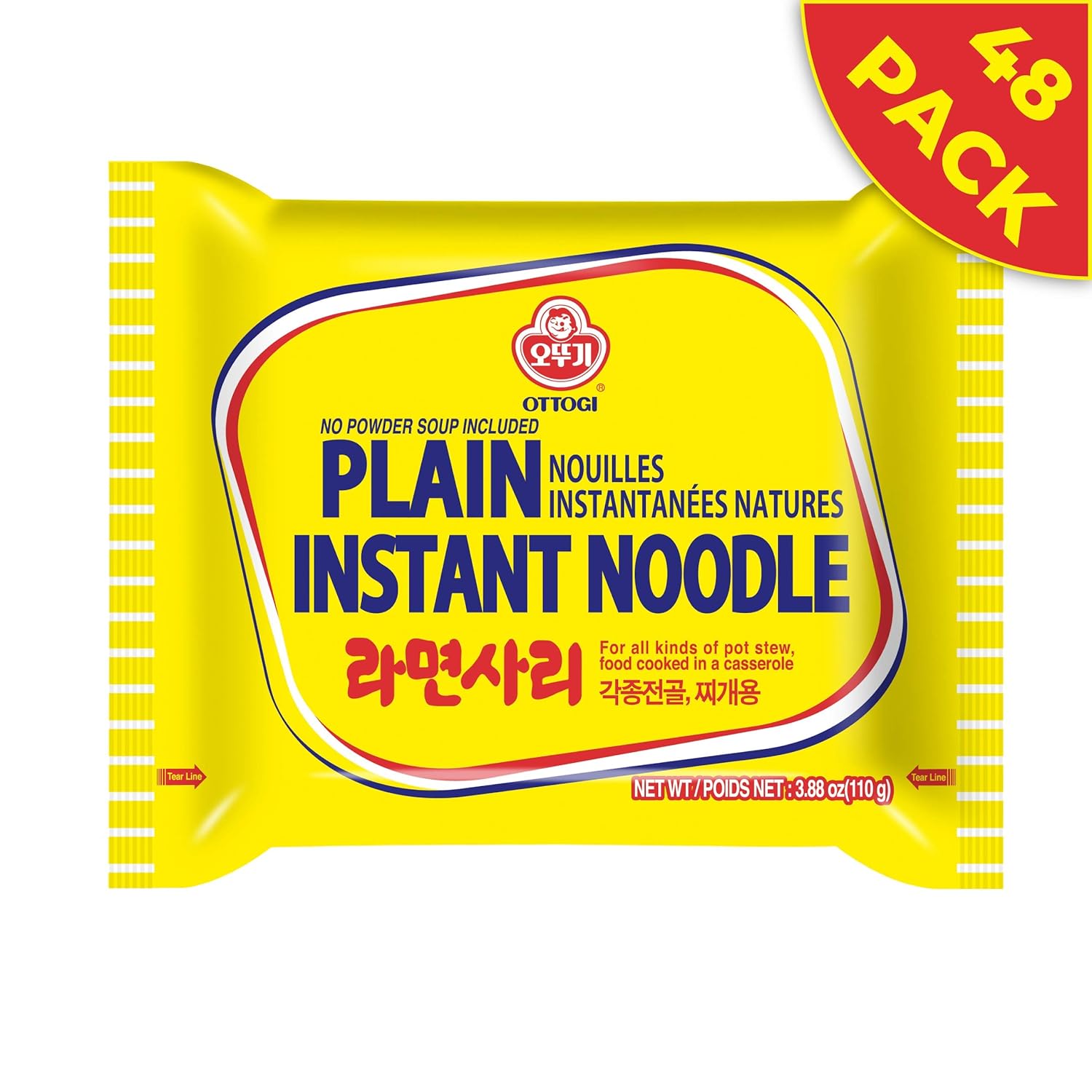 OTTOGI Fideos instantáneos lisos, Para todo tipo de guisos de olla, alimentos cocinados en una cazuela, Para olla caliente, Shabu Shabu y guisos
