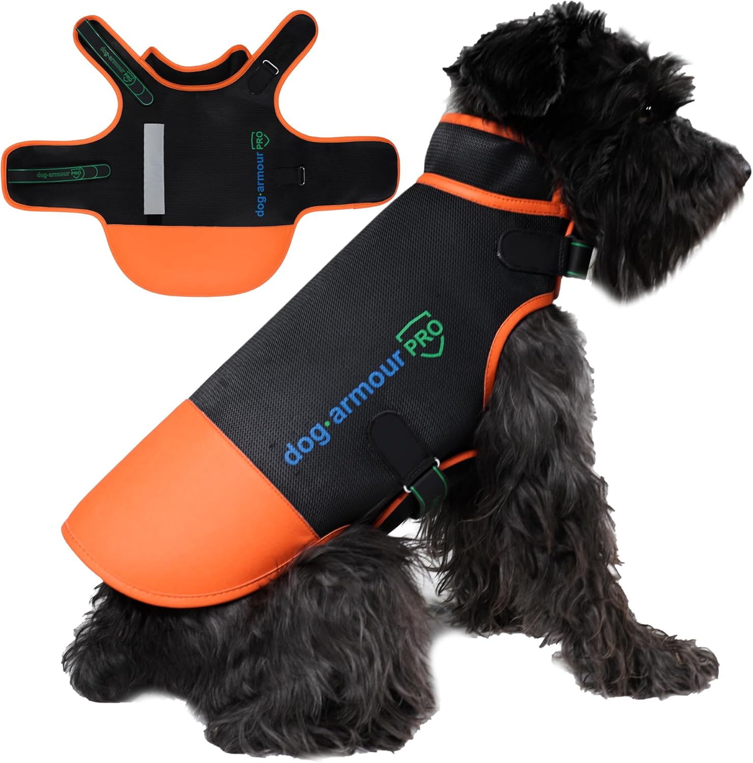 Dog Armour PRO – Chaleco reflectante para perros XS  Accesorios para perros sin estrangulamiento para proteger a tu mascota de ataques de animales y