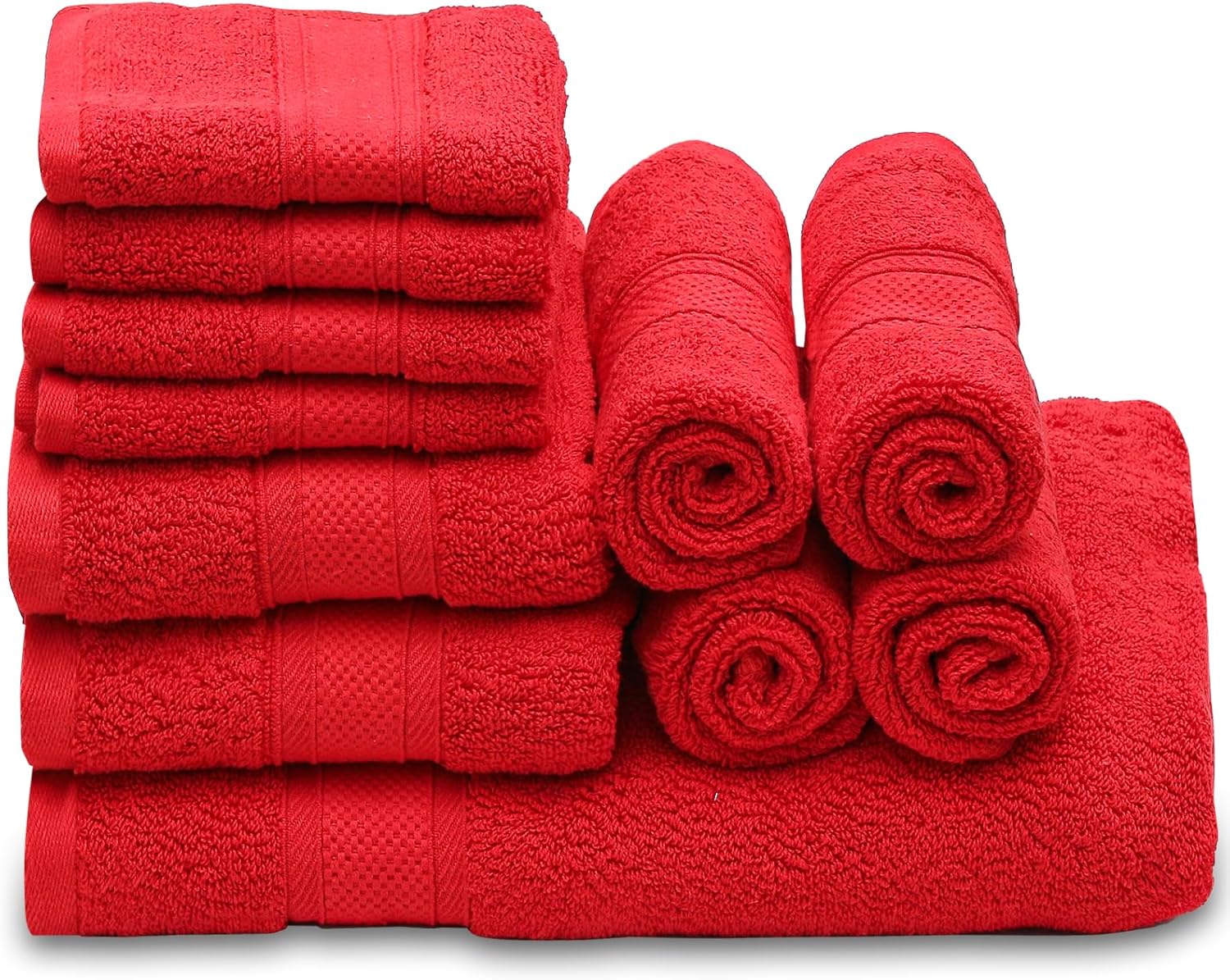 MoNiBloom Juego de 11 toallas de baño 100% algodón para baño, hogar, spa, gimnasio, ducha, contiene 1 toalla de baño de 27 x 54 pulgadas, 2 toallas