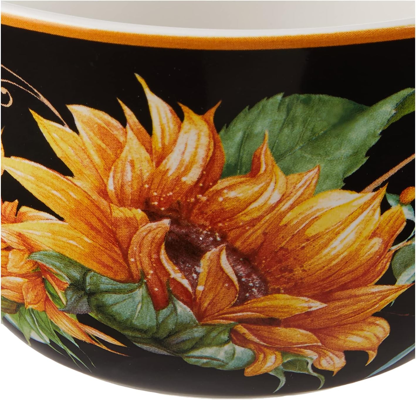 Certified International Sunflower Fields – Juego de 4 cuencos para heladopostre de 5.25 pulgadas, multicolor