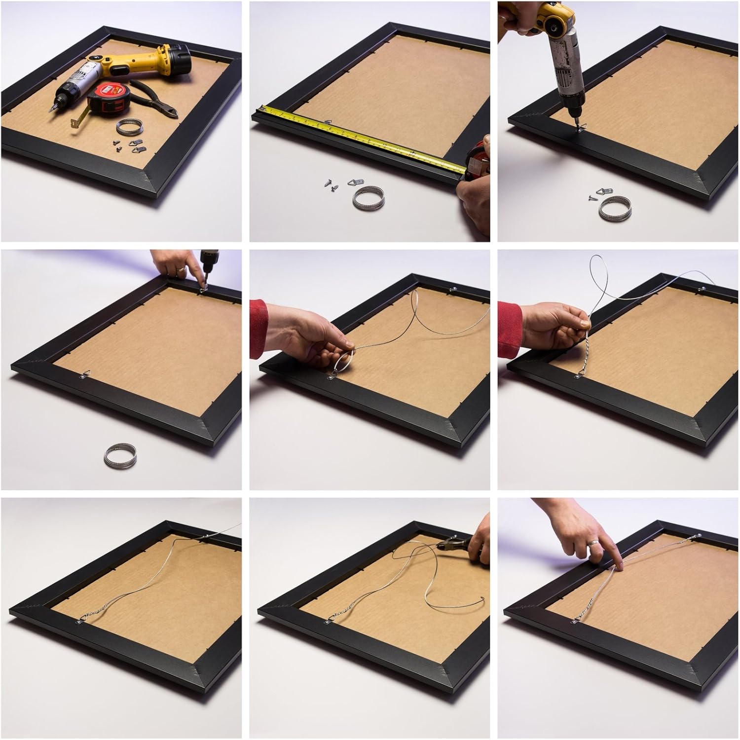 Craig Frames – Marco de fotos, acabado liso, 1 a 2 pulgadas de ancho, madera maciza