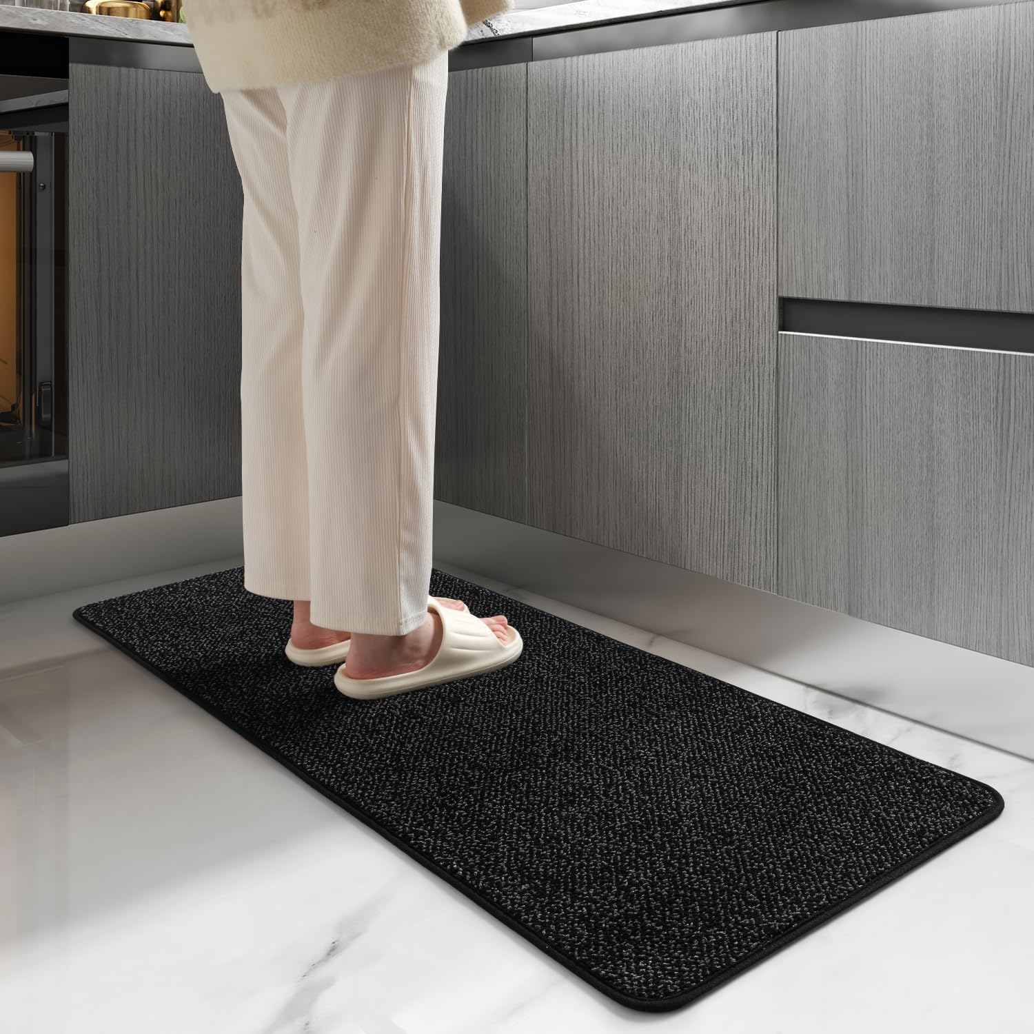 PADOOR Alfombras de cocina antideslizantes y lavables, tapetes de cocina absorbentes para el suelo, tapetes de cocina suaves, tapete de piso de