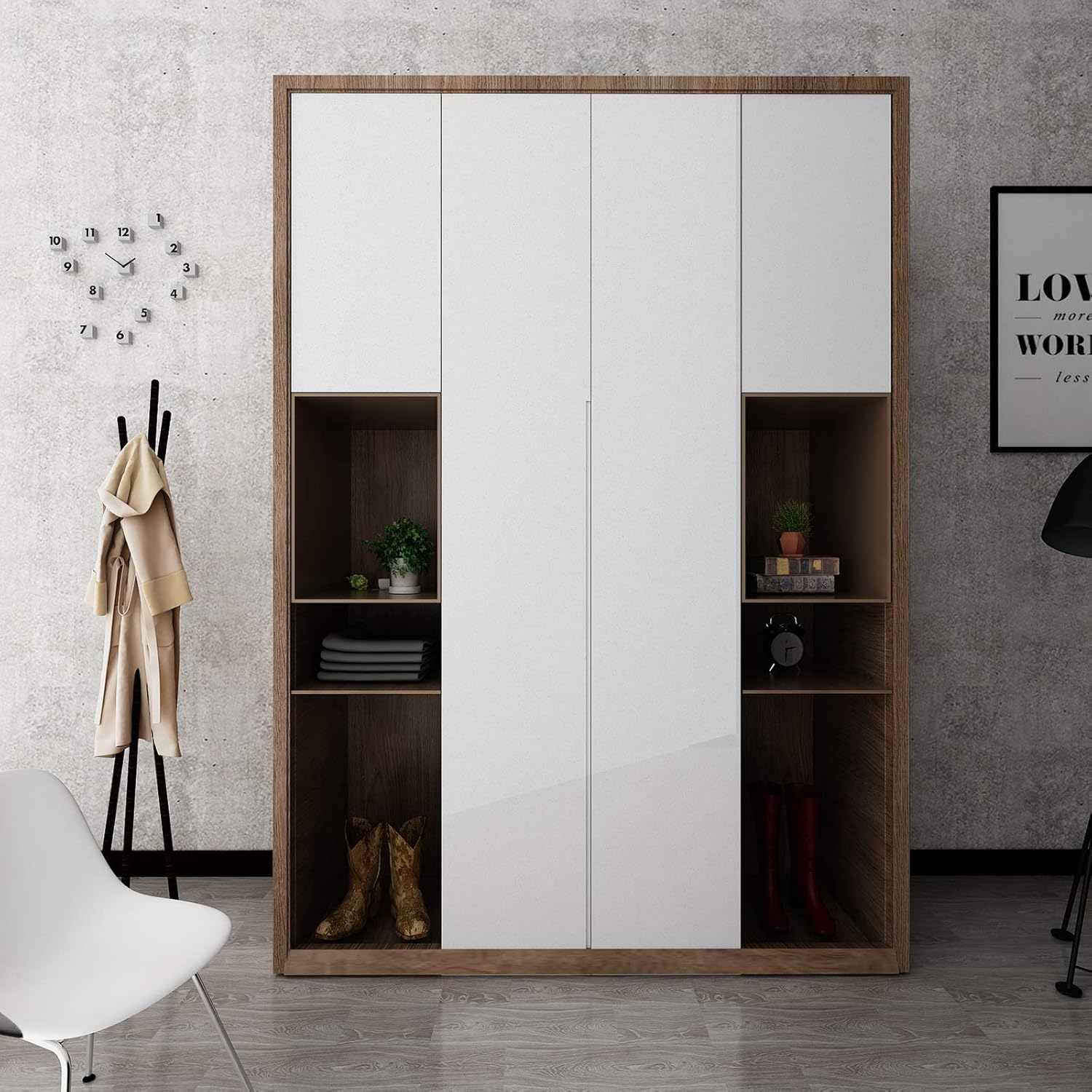 VEELIKE Papel adhesivo blanco brillante de 15.7 x 236 pulgadas para armarios, encimeras, película autoadhesiva, papel tapiz decorativo con purpurina