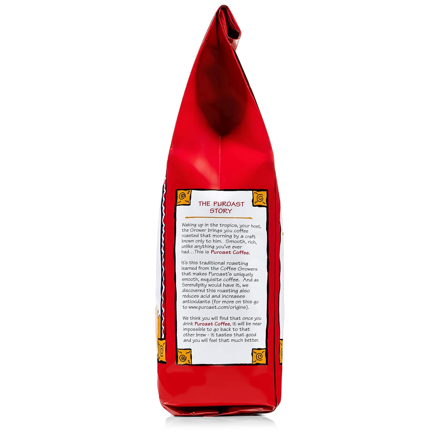 Puroast – Café en grano entero bajo en ácido, Mocha Java, tostado medio, café certificado bajo en ácido, 5.5+ pH, salud intestinal, 2.2 libras,