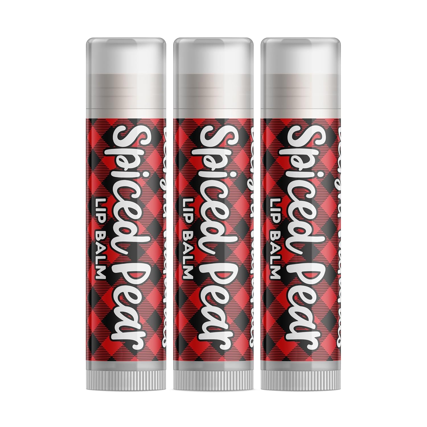 Delight Naturals Bálsamo labial de pera especiada – Juego de tres