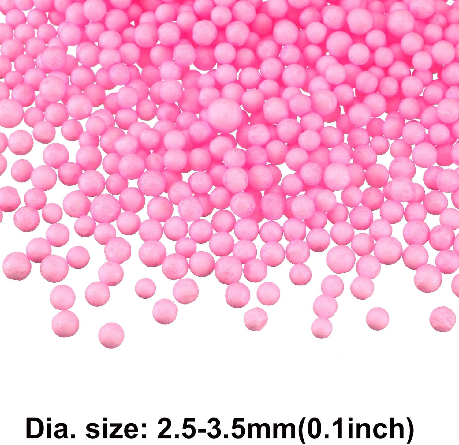 uxcell 1 paquete de bolas redondas de espuma de poliestireno rosa de 0.1 pulgadas para las artes, manualidades, decoraciones de fiesta, rellenos de