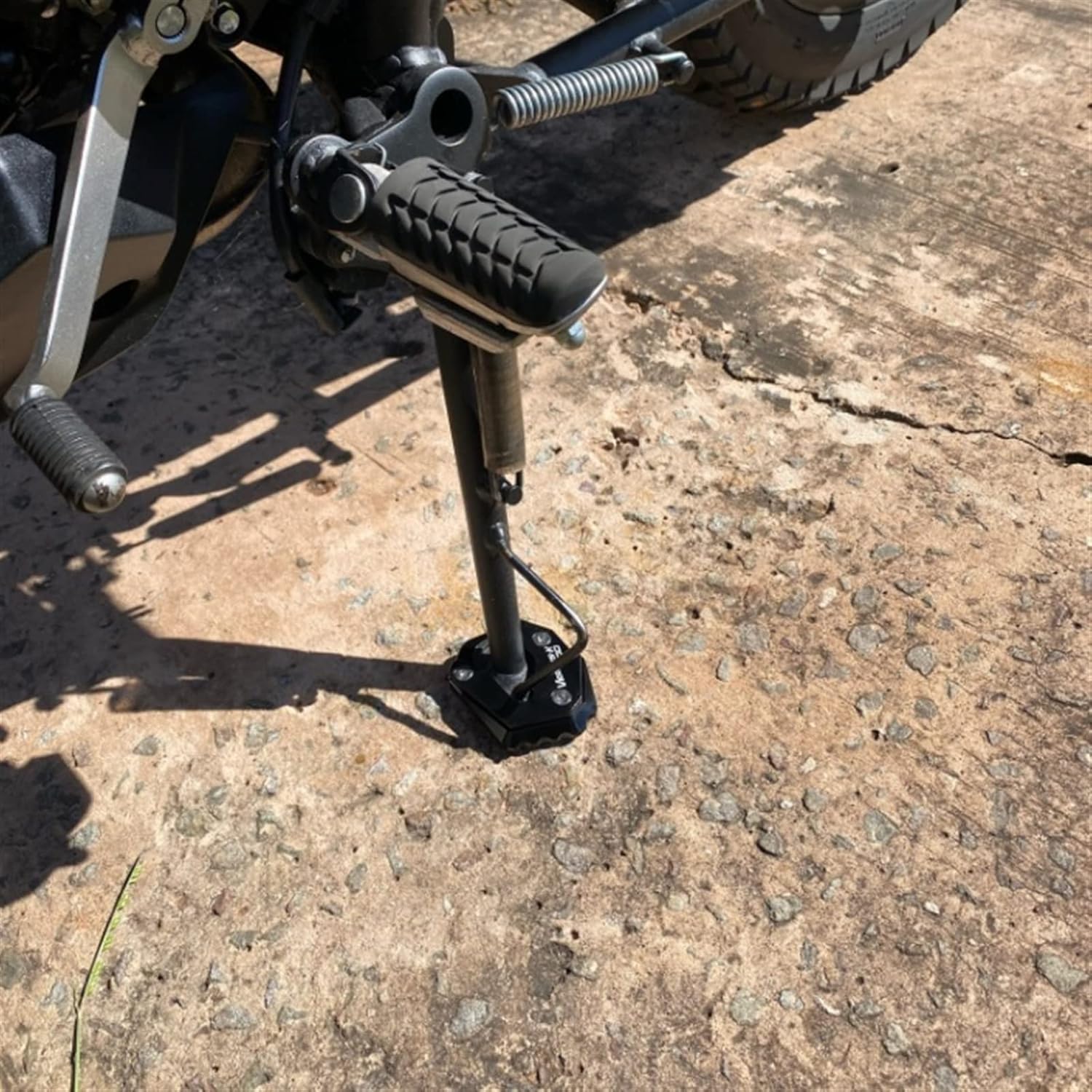 Soporte de pie de motocicleta compatible con Kawasaki Versys-X 300 Versys X 300 250 2017-2019 2020 2021 (color gris, tamaño A)