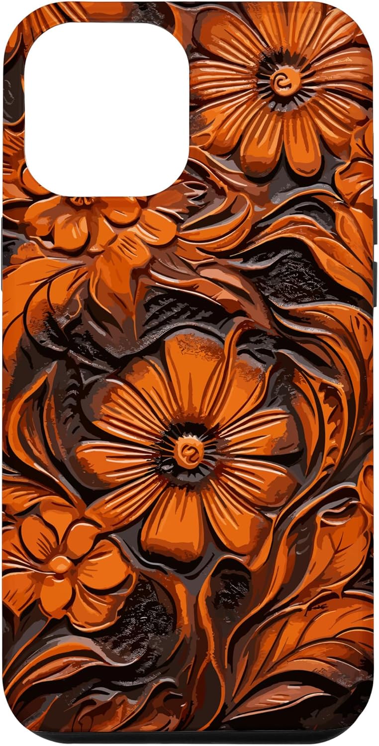 Funda floral con herramientas para iPhone 13 Pro Max Western & Cowgirl