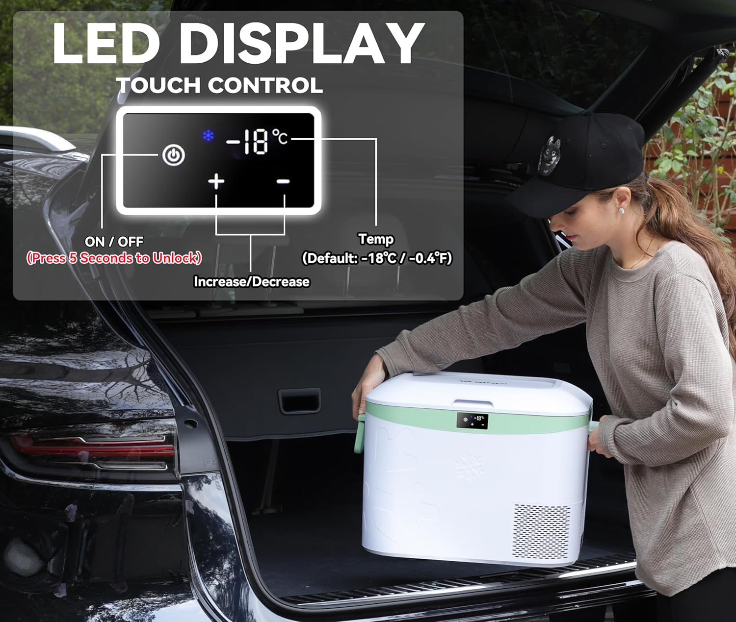 Refrigerador portátil de 12 V para automóvil, 19 cuartos de galón (18 litros) 12 voltios congelador compresor enfriador 12V24V DC 110  240 V CA para