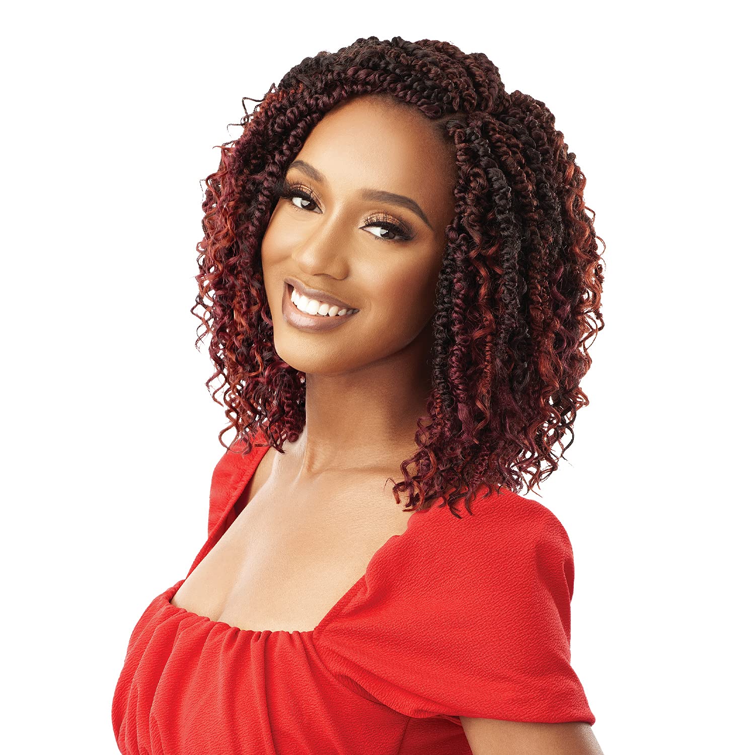 Outre Trenzas de ganchillo X-Pression Twisted Up 2X Boho Ondulado Bomb Twist 10″ (1 paquete, 2)