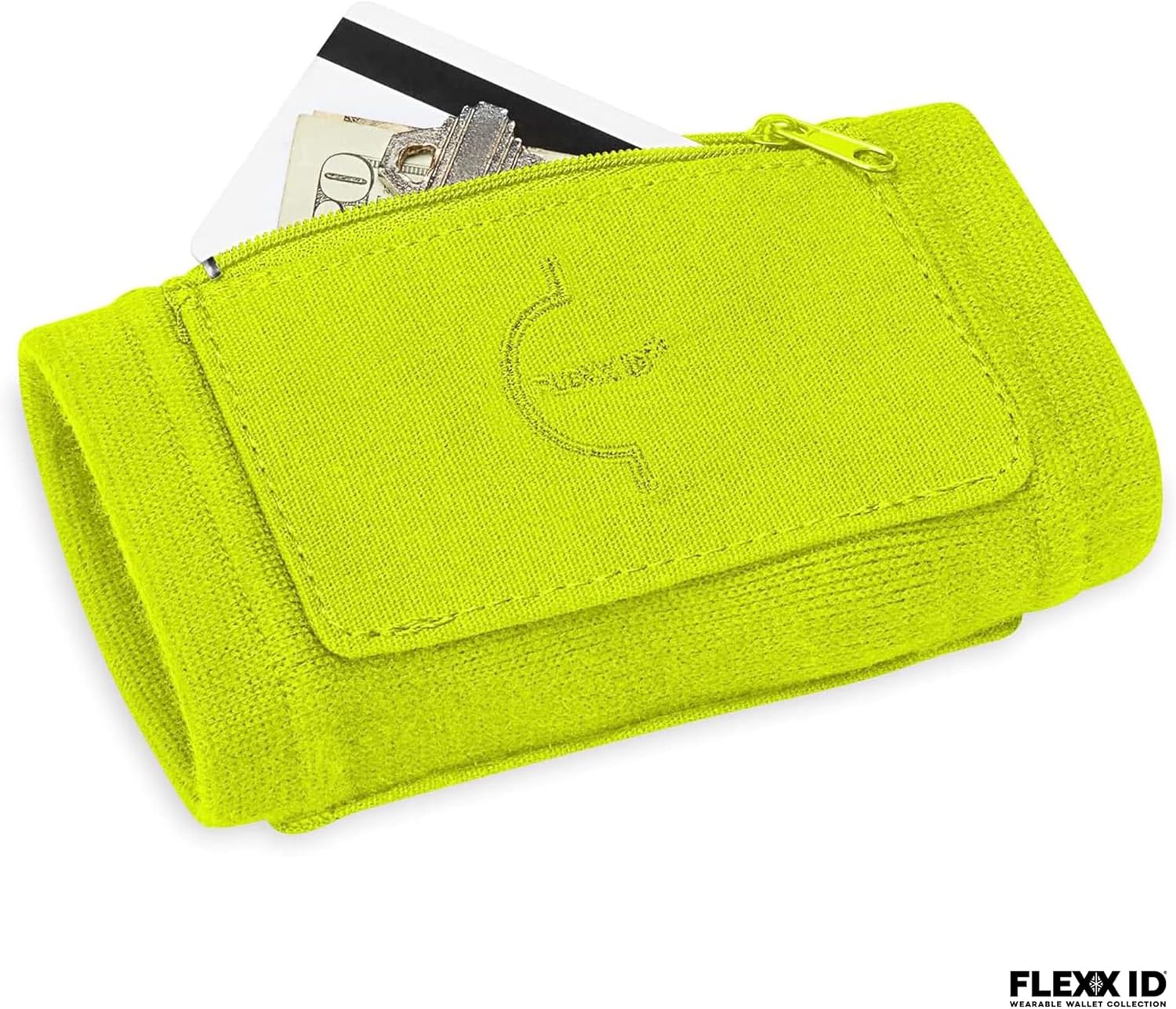 PRO – Cartera segura con soporte para brazo de ventana transparente habilitada para RFID con bolsillo de velcro, acceso rápido manos libres para