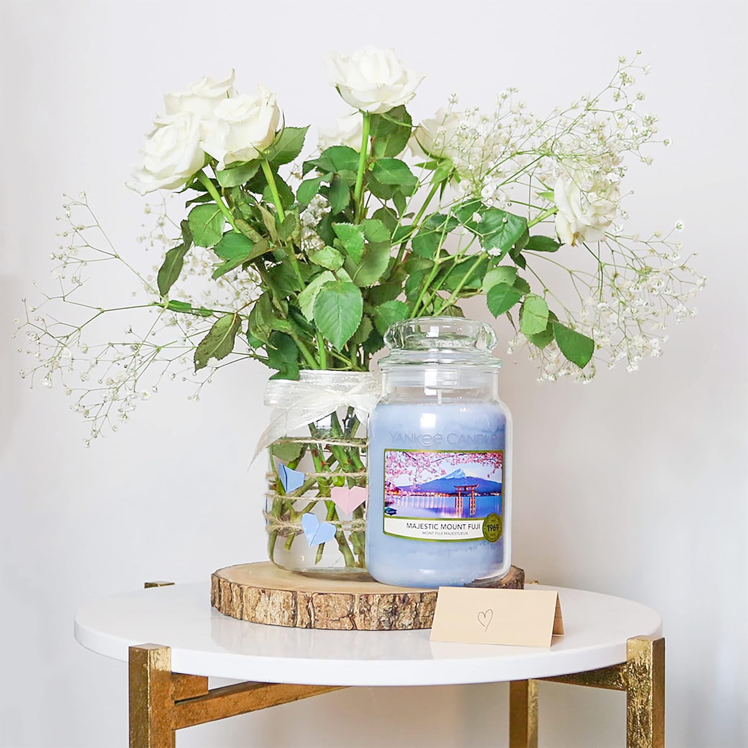 Yankee Candle Vela perfumada  Vela en tarro grande Majestic Mount Fuji  Colección Sakura Blossom Festival  Tiempo de combustión hasta 150 horas