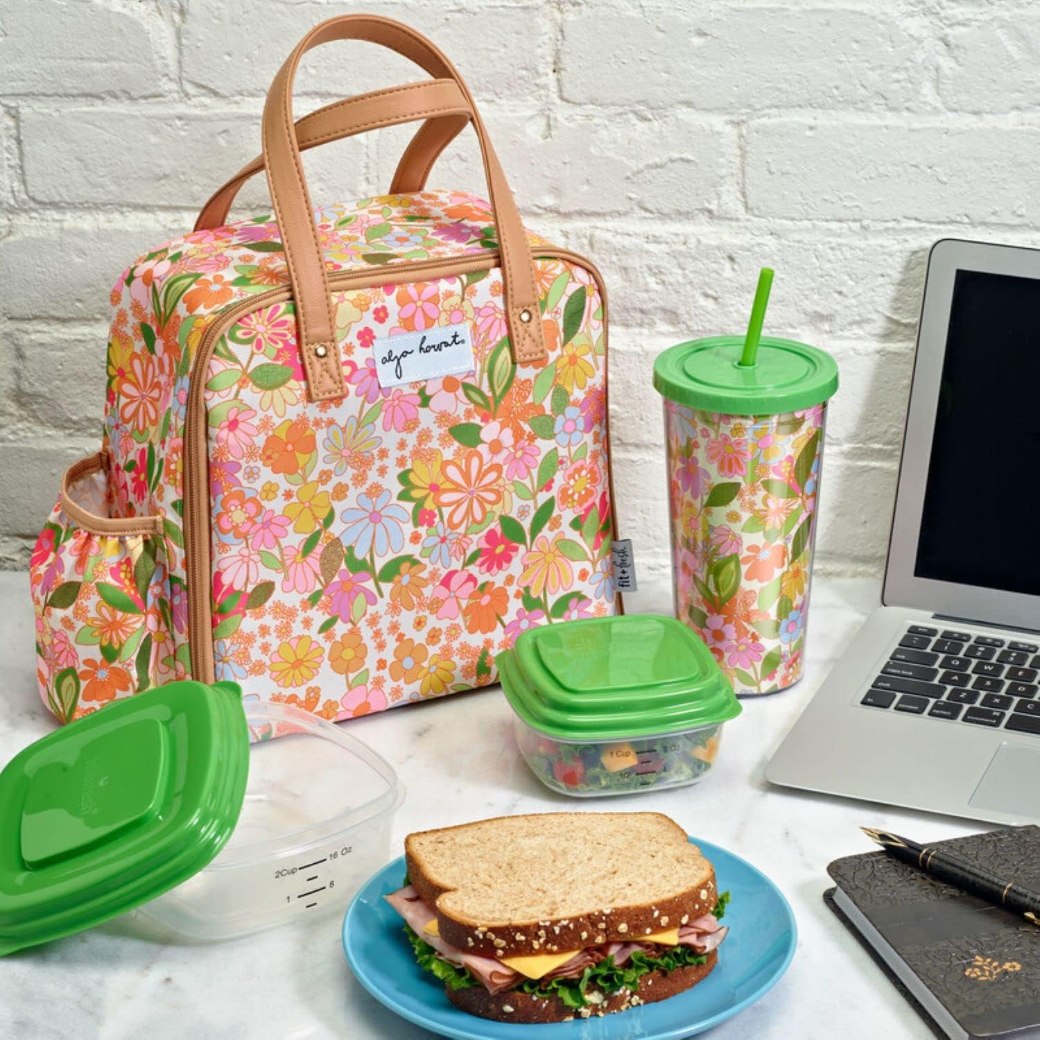 Fit & Fresh Lonchera para mujer, bolsa de almuerzo aislada para mujer, para el trabajo, a prueba de fugas y resistente a las manchas, lonchera