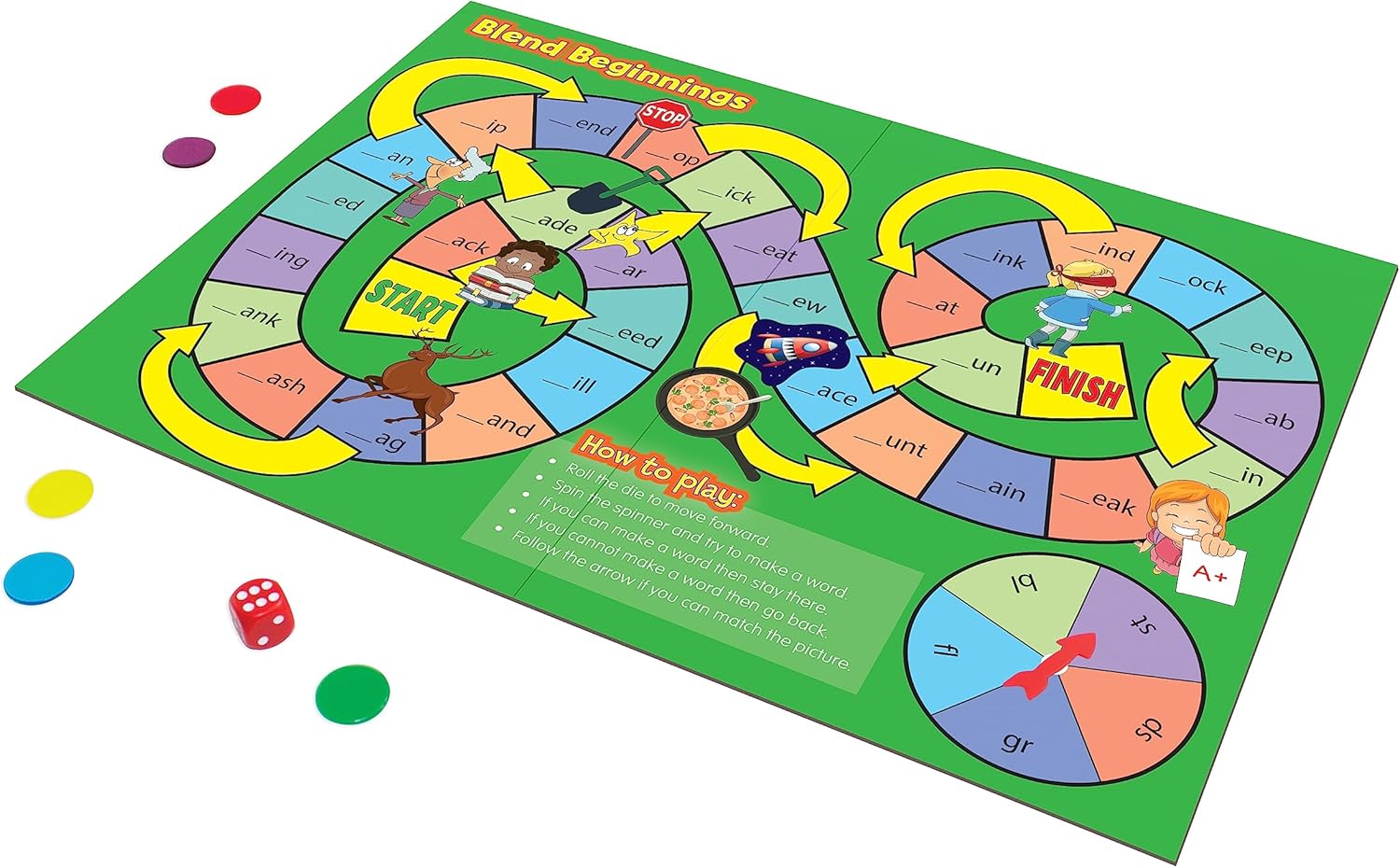 Junior Learning JL423 Juegos de mesa de ortografía, multicolor