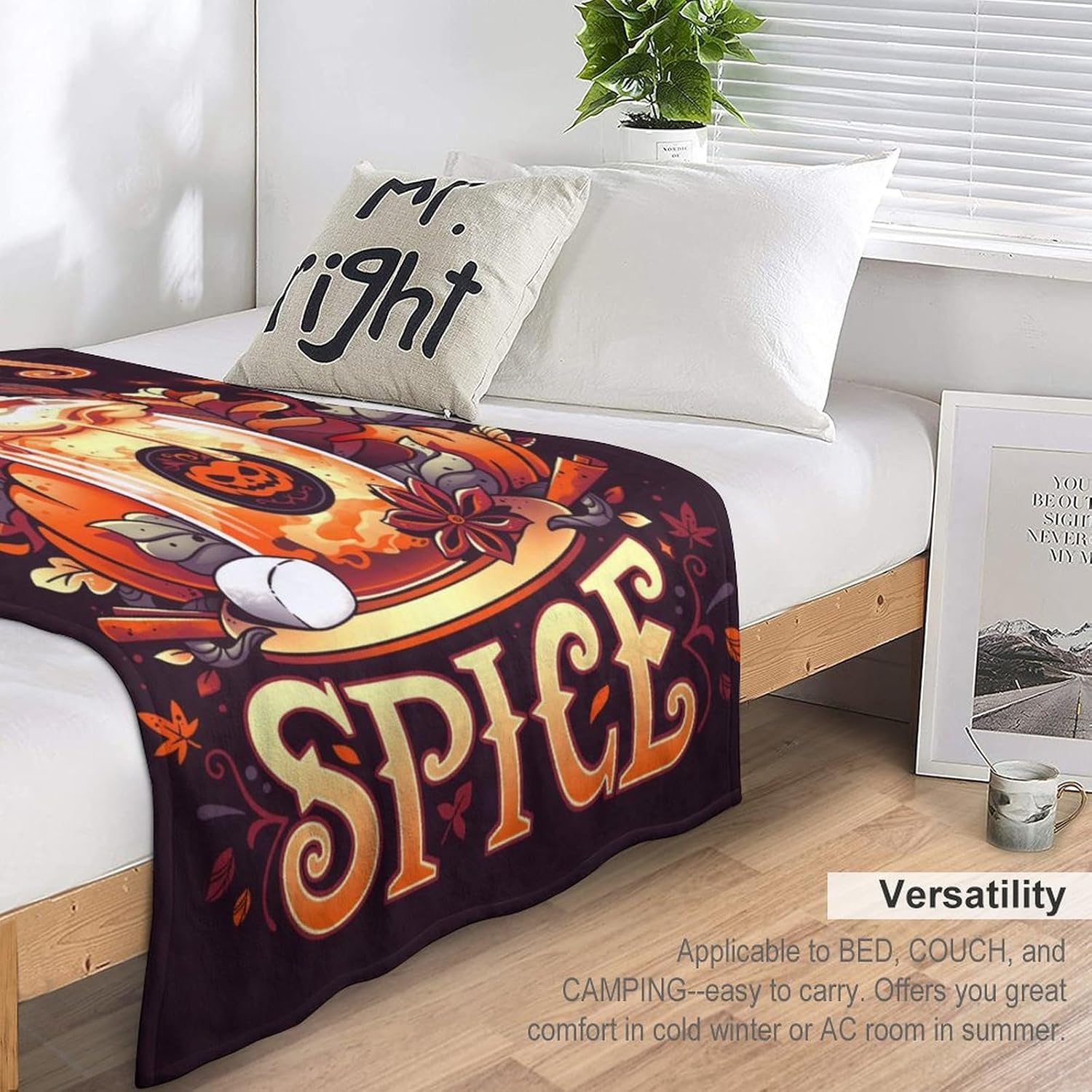 tbysgaq Manta de Halloween divertida de fantasma, bonita calabaza, manta de franela ligera y acogedora para dormitorio, sala de estar, sofá, cama,
