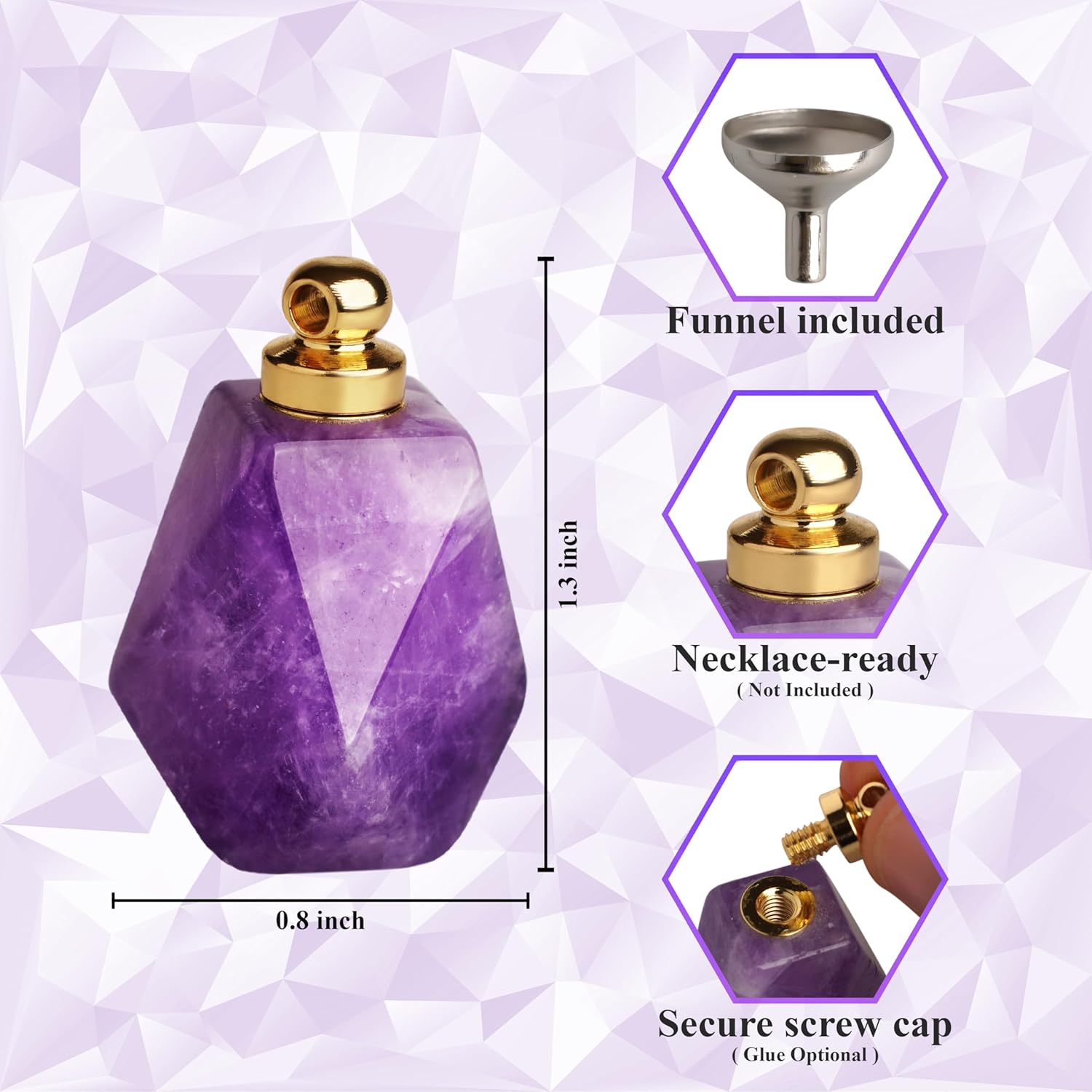 BOHO GARDEN Urna de recuerdo de cristal, contenedor pequeño para cenizas, urnas conmemorativas hechas de material de cristal real, incluye cuchara,