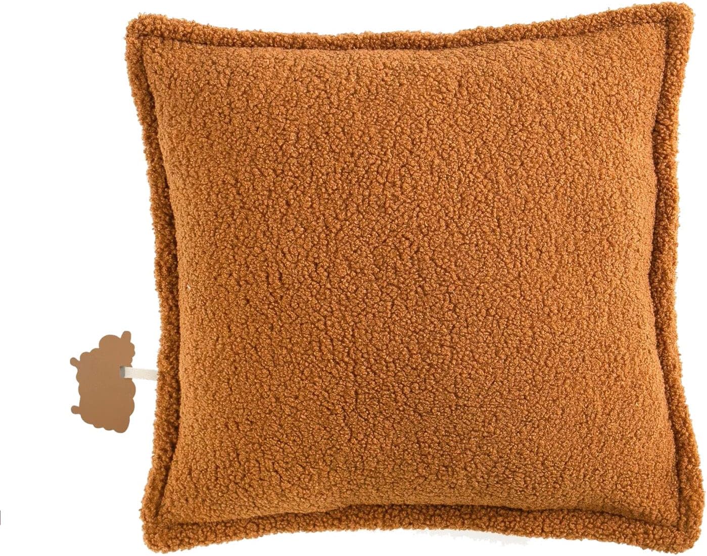 Fundas de cojín decorativas de felpa de cordero, funda de cojín de felpa de cordero, funda de cojín de felpa para sofá, sala de estar, 18 x 18