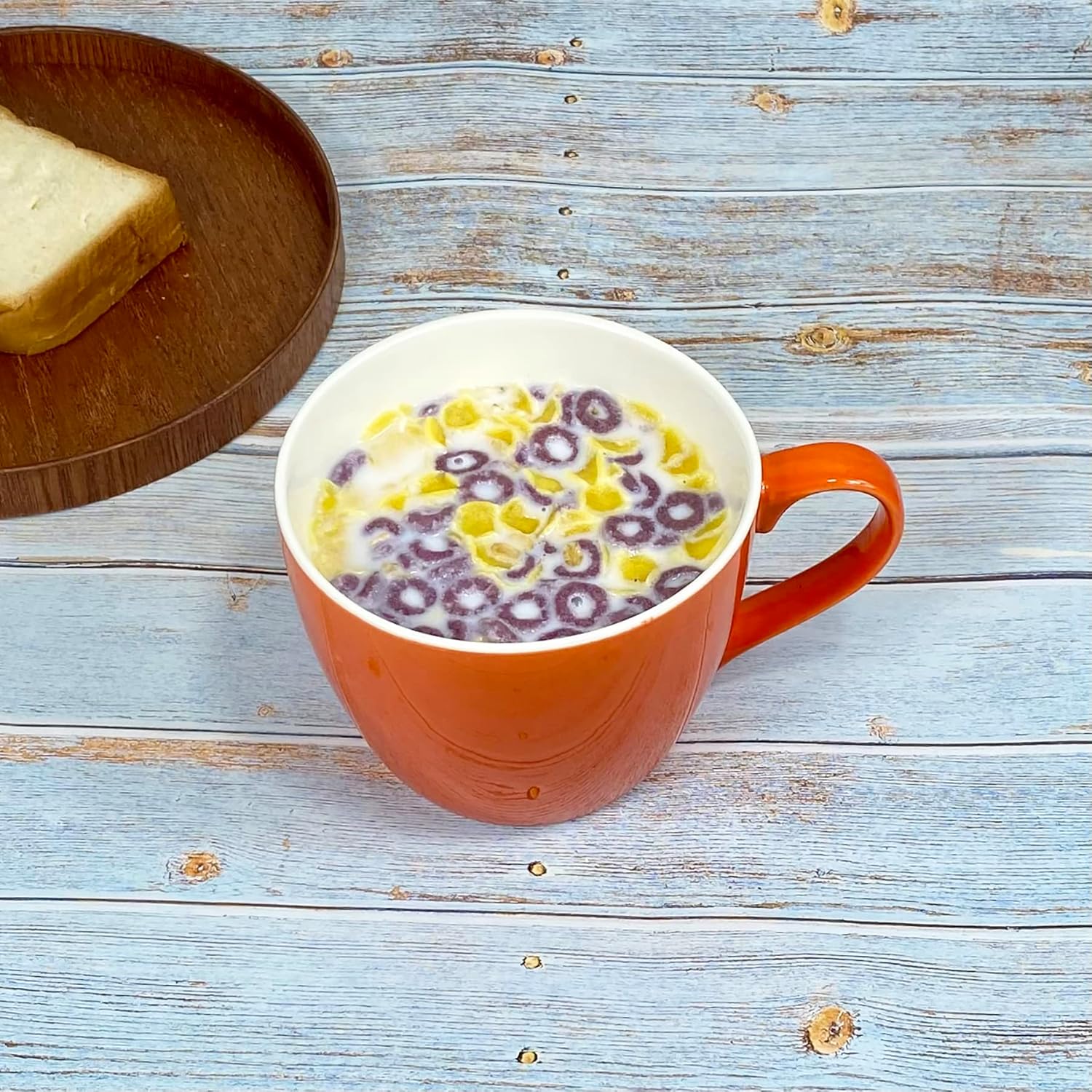 Tazón de porcelana naranja de 30 onzas con tapa y asa para sopa, ensalada, cereales y fideos instantáneos, taza de sopa con mango de preservación