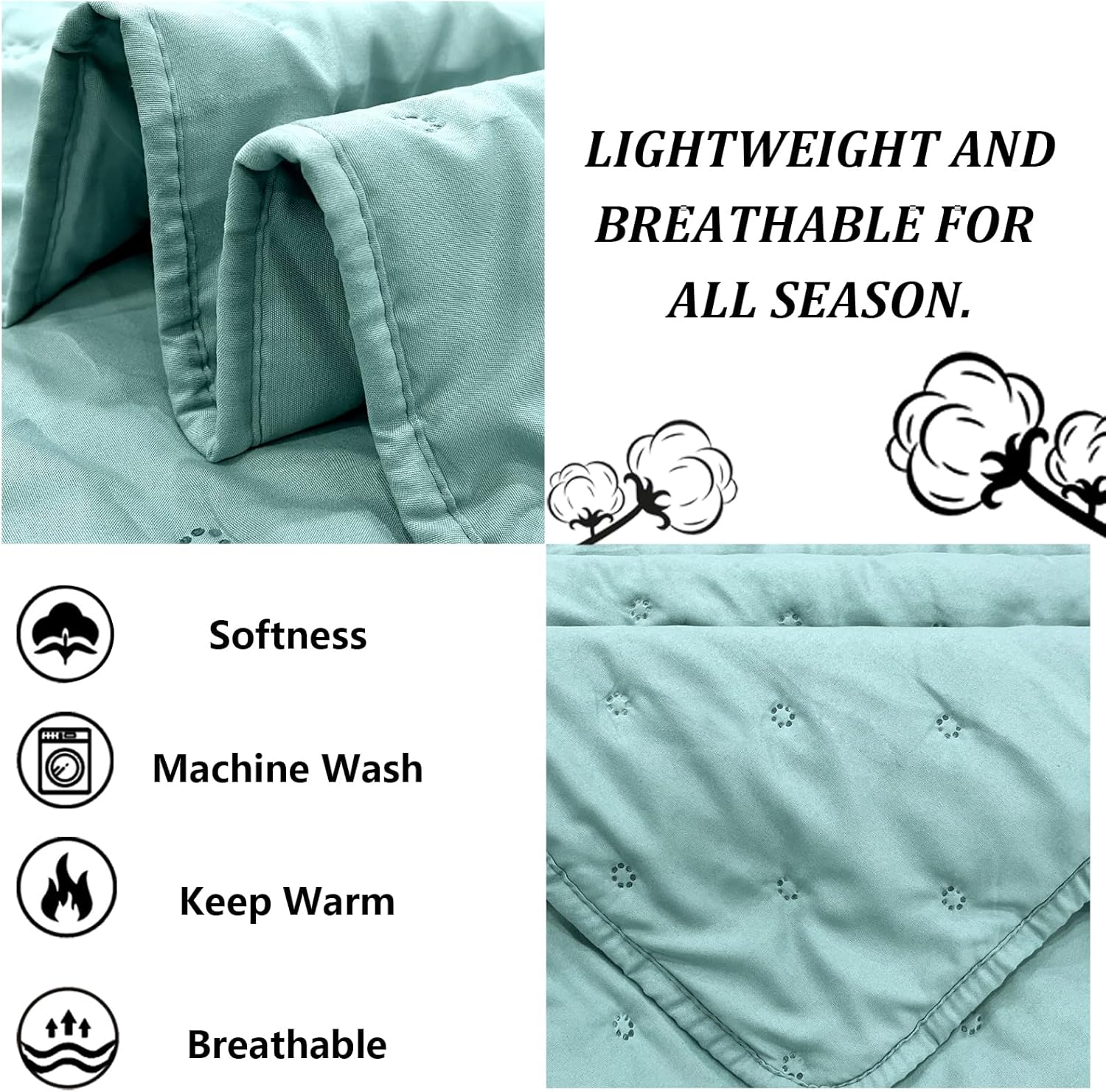 Mocaletto Juego de edredones reversibles tamaño King, edredón azul de 3 piezas con fundas de almohada, colcha de microfibra con patrón de puntos,