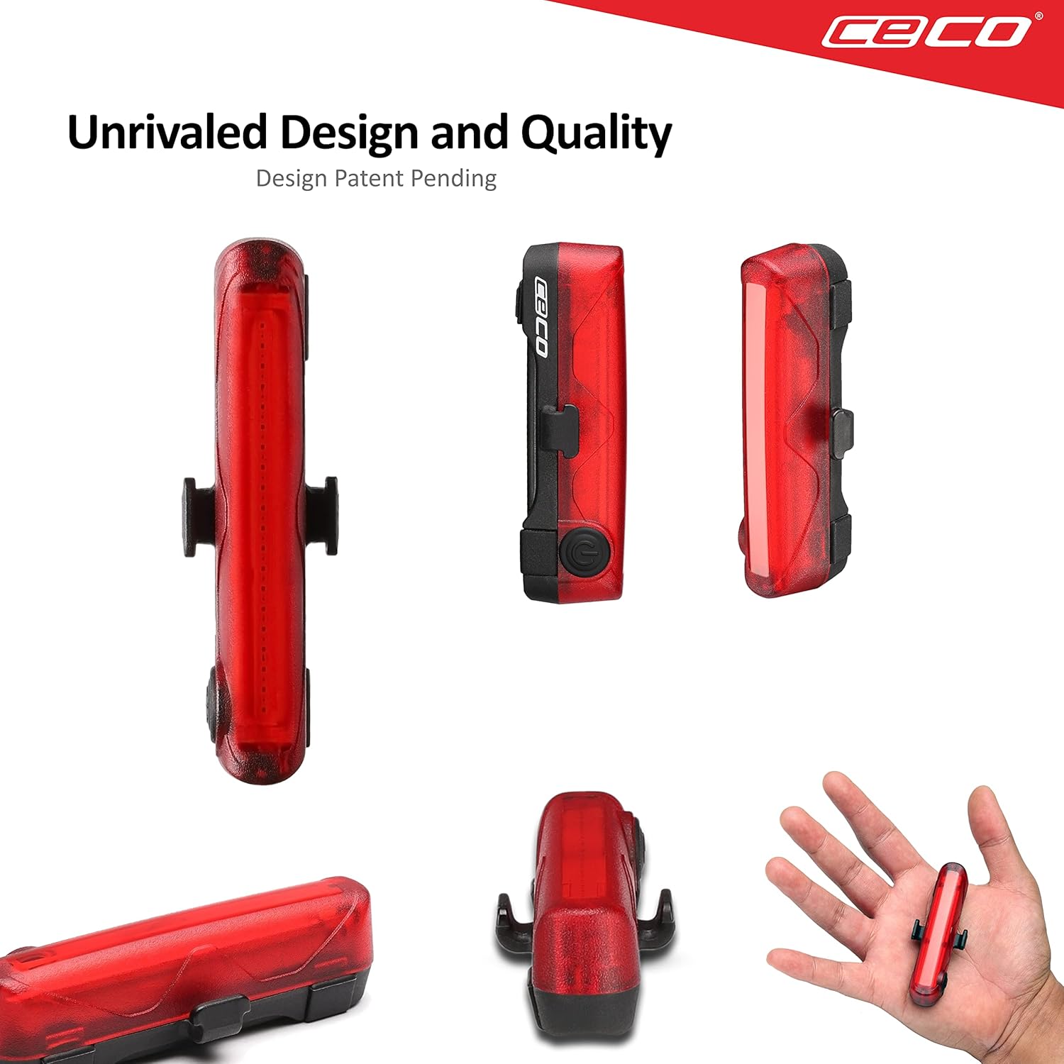 -Estados Unidos Luz trasera de bicicleta recargable USB de 60 lúmenes – Super Wide & Bright Modelo TC60 Luz trasera de bicicleta – IP67 impermeable,