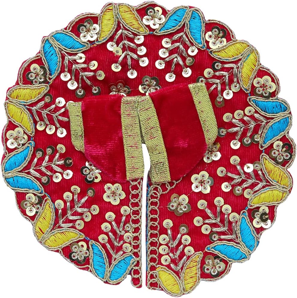 Aditri Creation Ladoo Laddu Gopal – Tela de vestir Bhagwan Poshak del dios indio Bal Krishna Dev Vastra para estatua de ídolo de metal (tamaño – 1