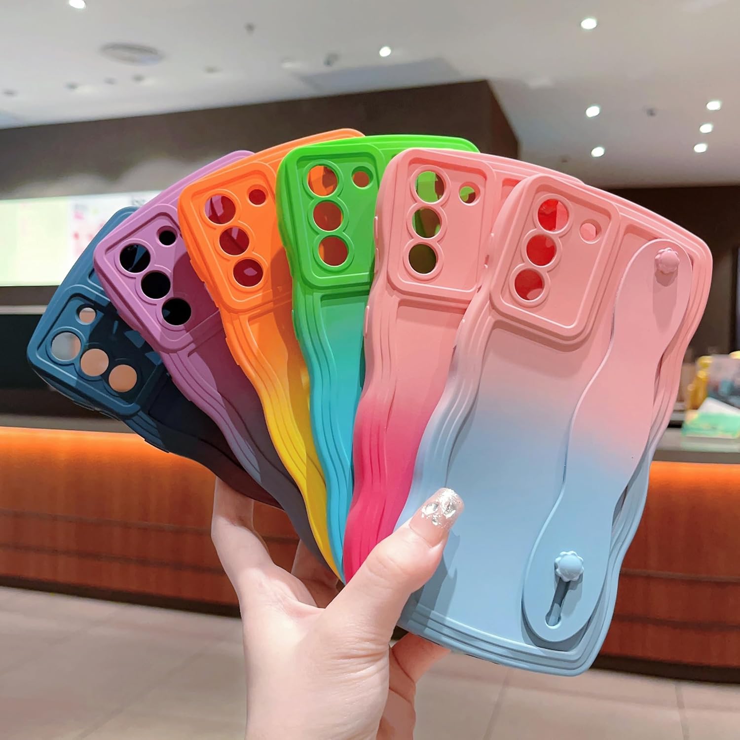 Funda compatible con Samsung Galaxy S21 FE 5G de 6.4 pulgadas para mujeres y hombres, bonita funda de teléfono S21 FE con correa, soporte de