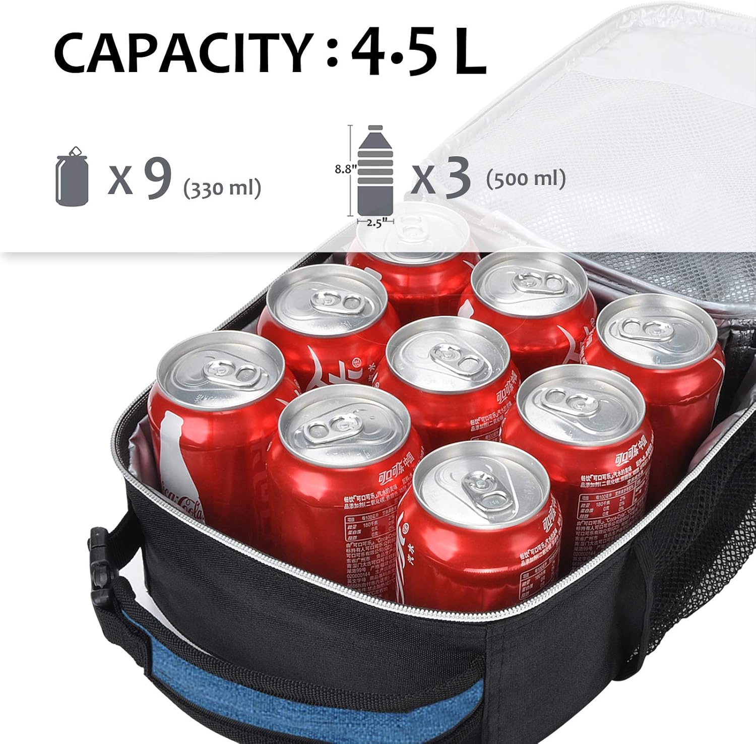 Lonchera pequeña con aislamiento para hombres y mujeres, a prueba de salpicaduras, portátil, reutilizable, lonchera térmica, bolsa refrigerante para