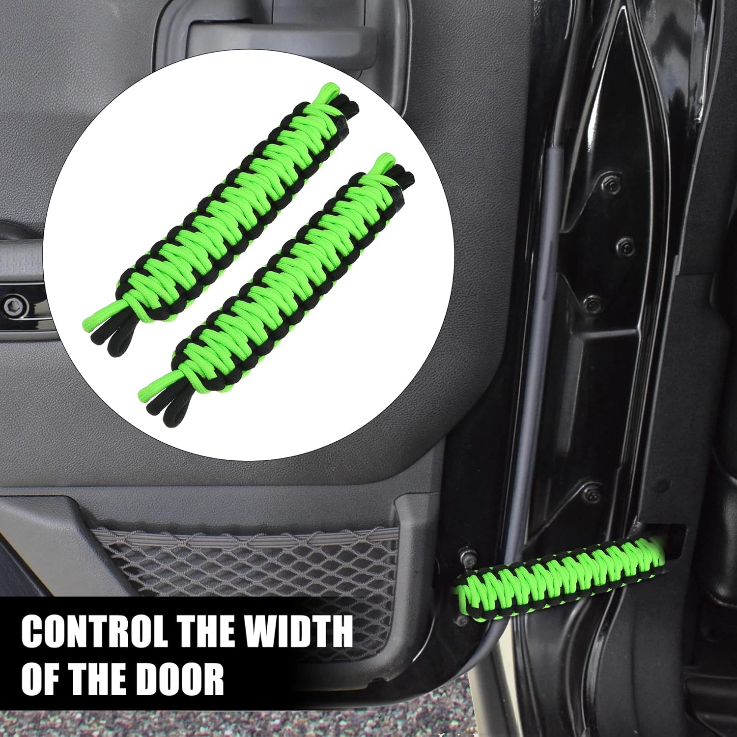 X AUTOHAUX 2 correas de limitación de puerta delantera para Jeep Wrangler TJ JK JKU JL JLU YJ para Gladiator JT 24 puertas 1987-2021 limitador de
