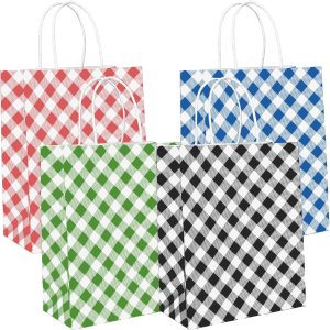 ECOHOLA Bolsa de papel de 4 colores, 16 bolsas de regalo medianas, bolsa envuelta con asas para cumpleaños, baby showers, manualidades y paquete de ECOHOLA Bolsa de papel de 4 colores, 16 bolsas de regalo medianas, bolsa envuelta con asas para cumpleaños, baby showers, manualidades y paquete de