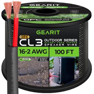 GearIT Pro Serie 14 AWG – Cable de altavoz OFC de calibre 14 AWG CL3, (100 pies 30.48 metros negro) Cobre sin oxígeno UL, clasificado CL3 para GearIT Pro Serie 14 AWG – Cable de altavoz OFC de calibre 14 AWG CL3, (100 pies 30.48 metros negro) Cobre sin oxígeno UL, clasificado CL3 para