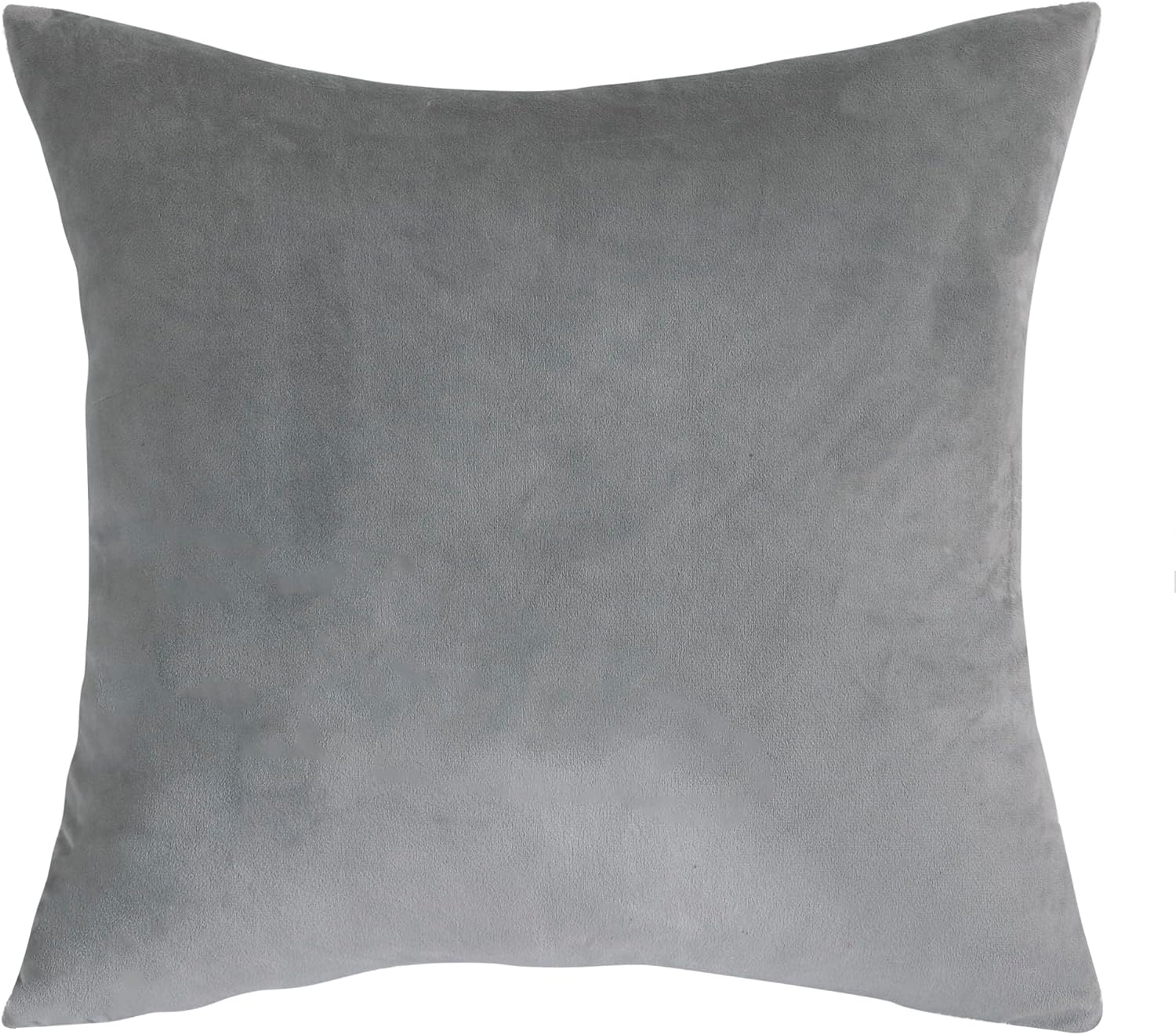 Tosleo Fundas de almohada de terciopelo gris de 20 x 20 pulgadas, paquete de 2 con diamantes brillantes a rayas doradas de cuero dorado, fundas de