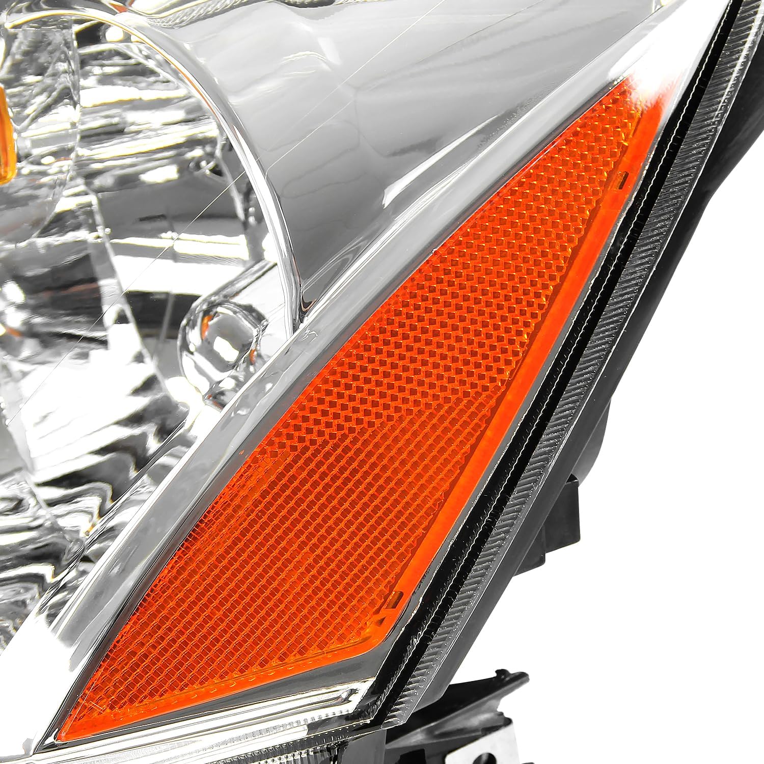 Spec-D Tuning Jdm – Faros delanteros cromados transparentes con reflector ámbar, compatible con Nissan Altima L+R 2002-2004