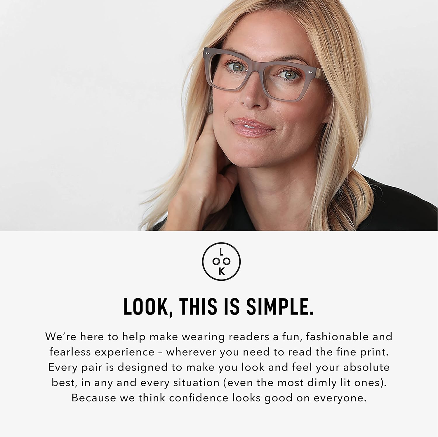 LOOK OPTIC Cosmo Reader – Gafas de lectura unisex con estilo, calidad de prescripción (aumento completo, no progresivos)