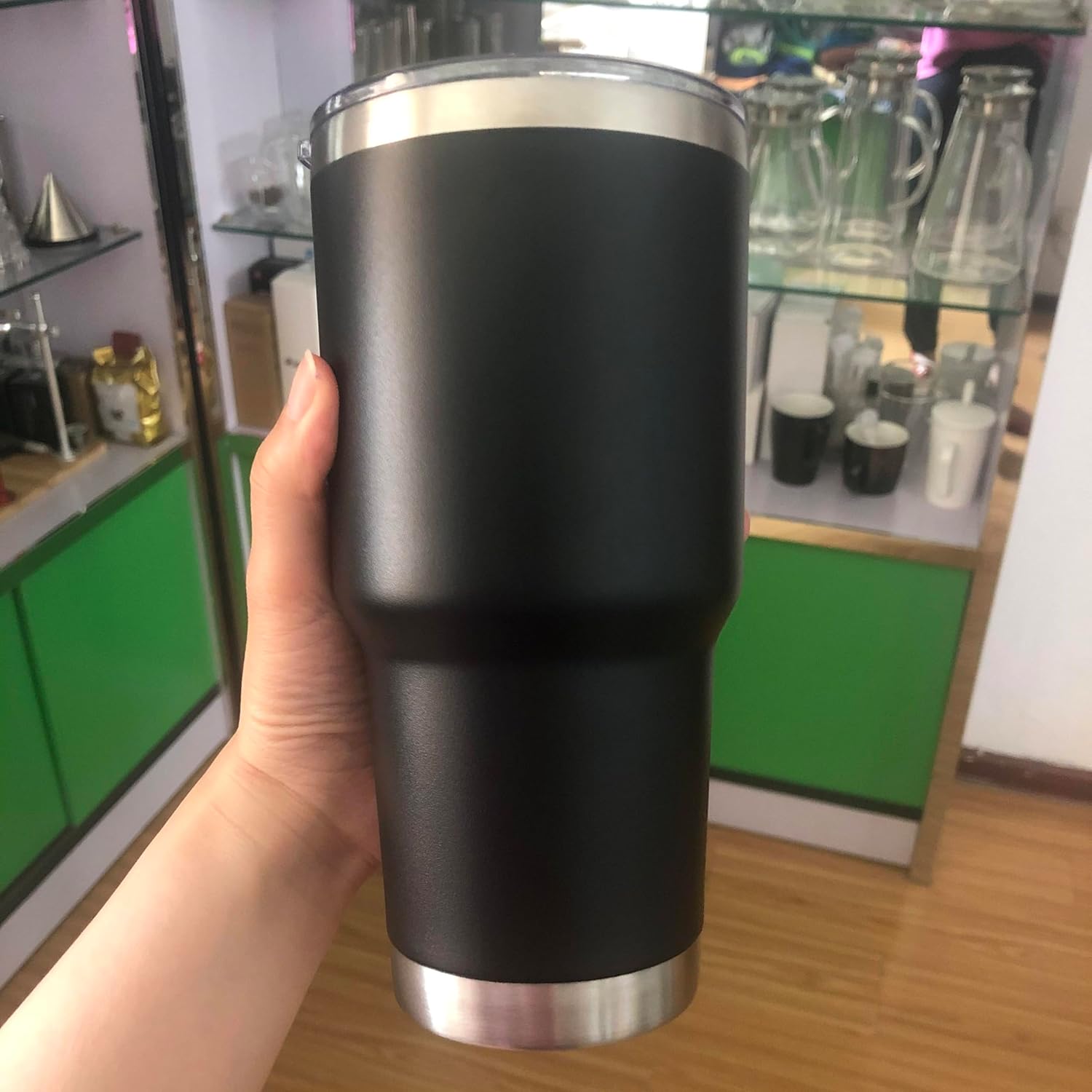 Rambler – Vaso de acero inoxidable con aislamiento al vacío (30 onzas), color negro