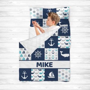 Tapete personalizado para siesta con nombre, sacos de dormir de vela y ancla para niños, colchón de cama personalizado para niños, bolsas de dormir Tapete personalizado para siesta con nombre, sacos de dormir de vela y ancla para niños, colchón de cama personalizado para niños, bolsas de dormir
