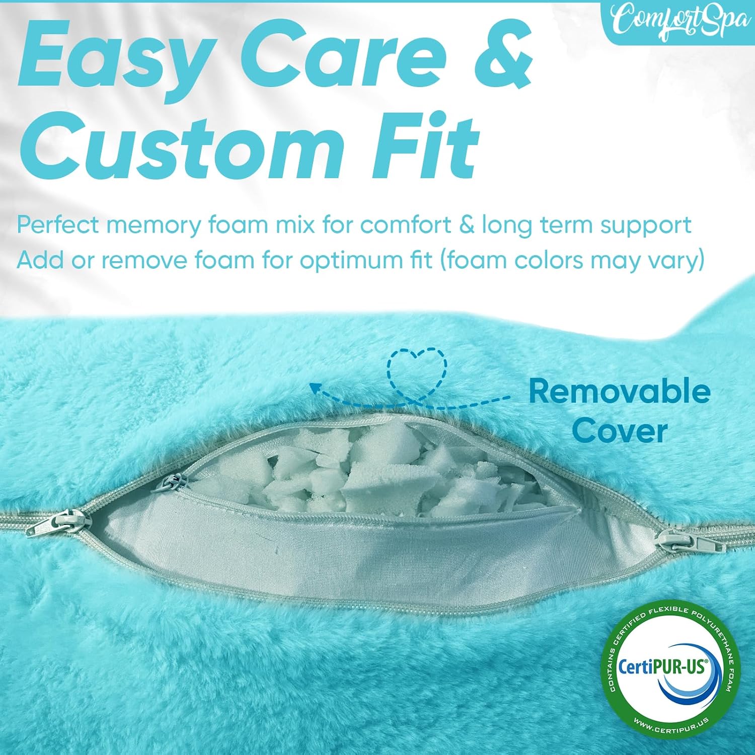 ComfortSpa Almohadas de lectura para sentarse en la cama para adultos, almohada de espalda para sentarse en la cama, brazos, bolsillos y funda