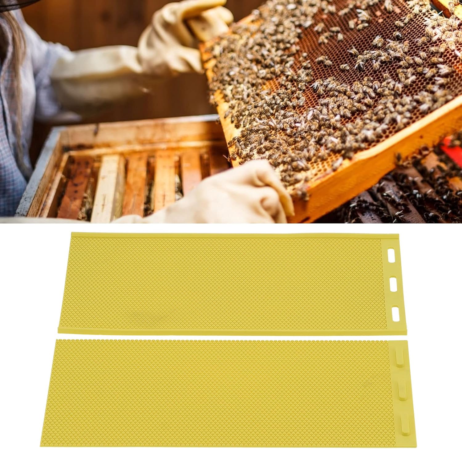 2 hojas de velas de cera de abejas, kit de fabricación de velas de bricolaje con estampado de cera de abeja, hoja de prensa de cera de abeja de