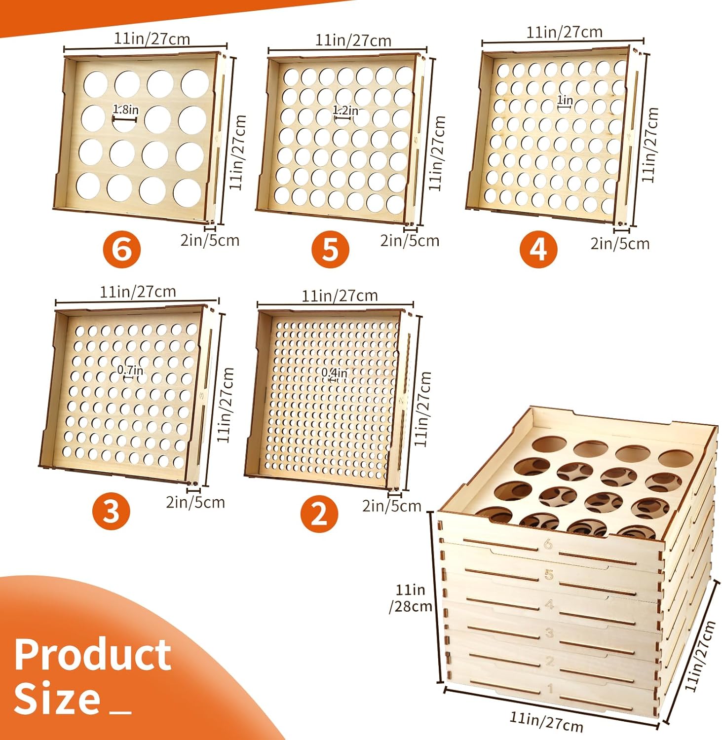 Caja clasificadora de 6 bandejas utilizada para Lego, ladrillo clasificador de almacenamiento para bloques de Lego, regalo para amantes de Lego,