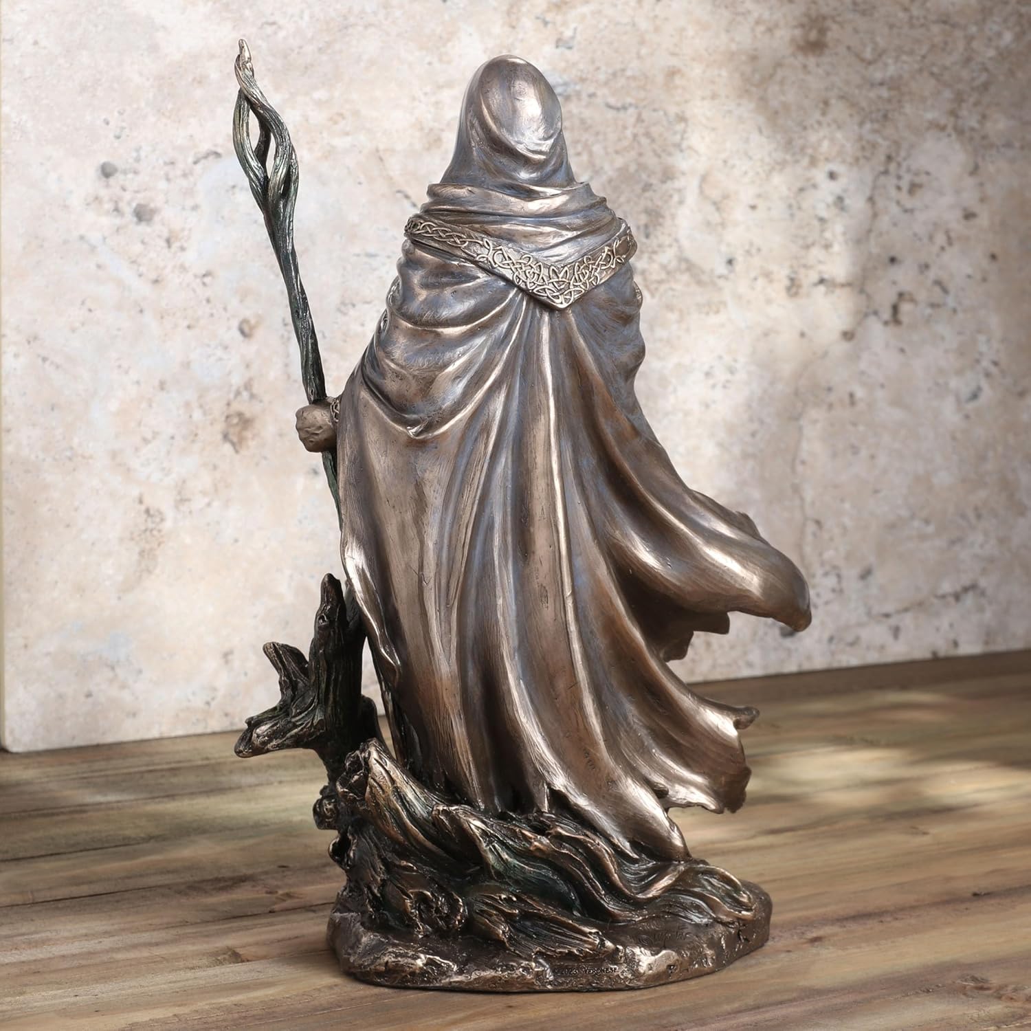 Veronese Design Merlín de 11 38 pulgadas de alto por Monte Moore Escultura de bronce antiguo de resina fundida en frío