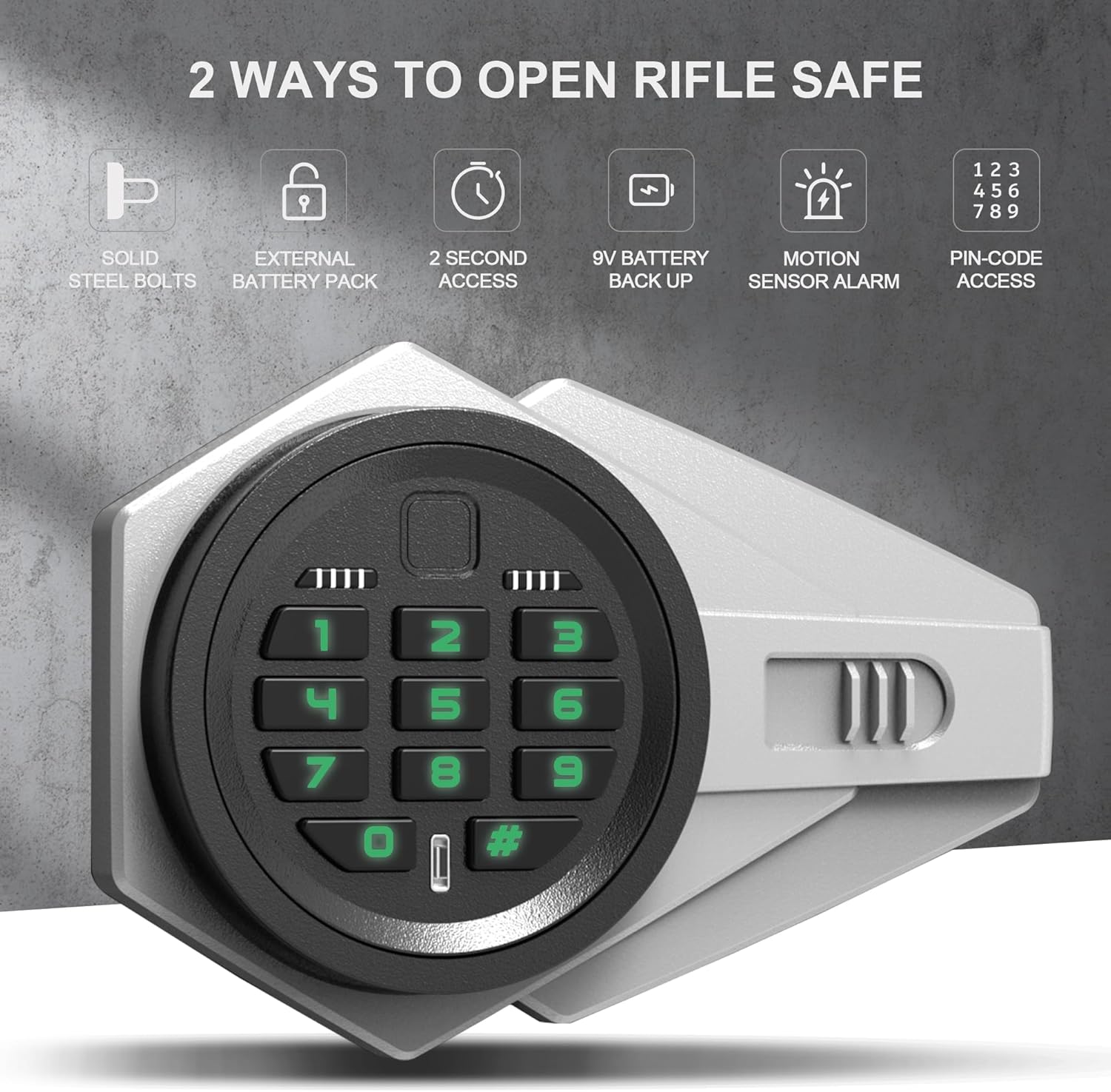 Caja de seguridad pequeña, caja fuerte de 0.8 pies cúbicos con teclado de seguridad digital y luz sensor, caja fuerte para dinero en efectivo,