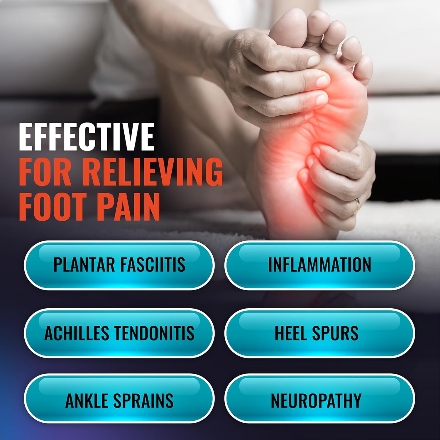Medias de compresión para fascitis plantar, alivio de tendinitis aquílea, manga de tobillo para espolones calcáneo, pies hinchados y fatigados,
