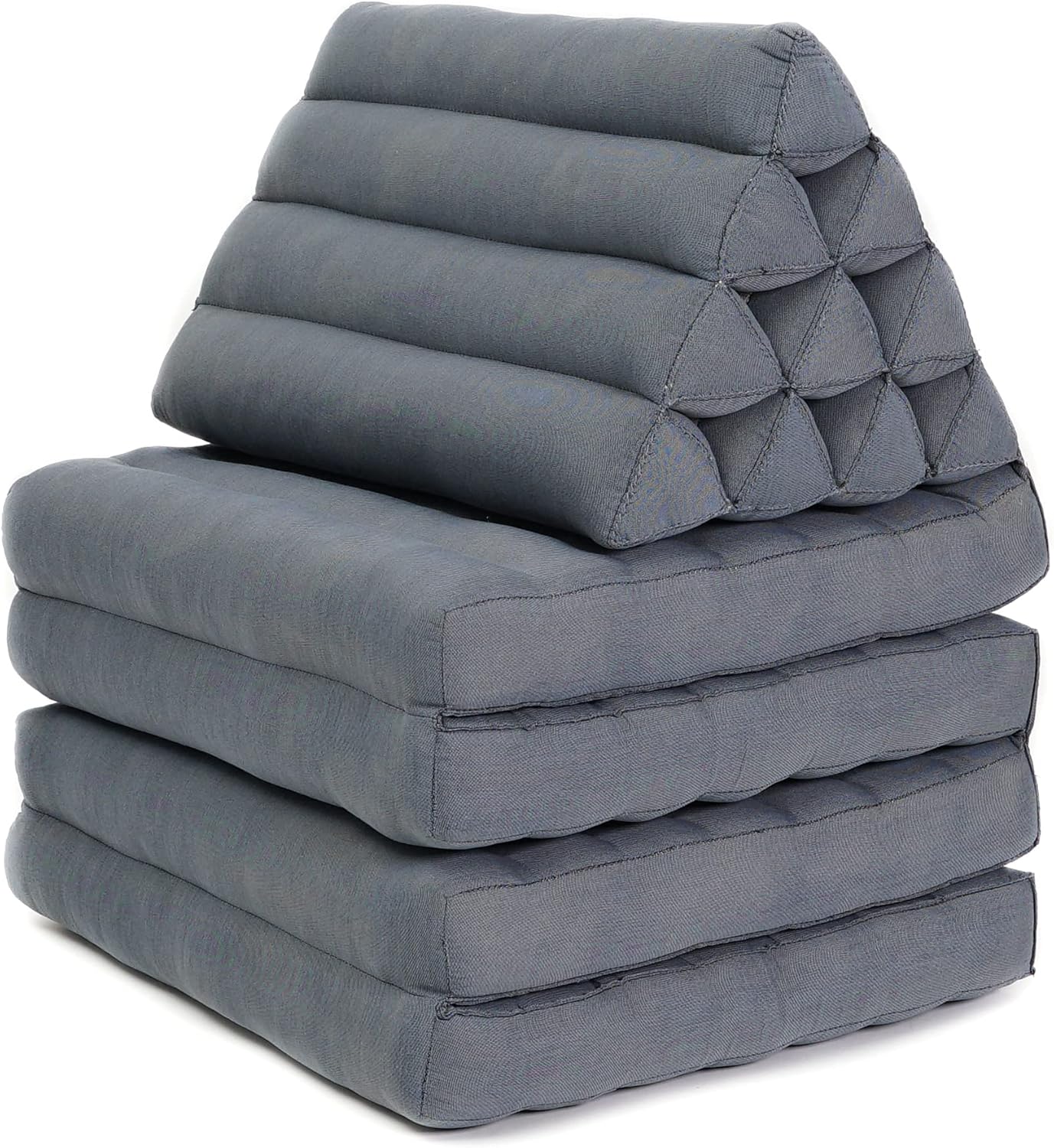 Leewadee Cómodo colchón japonés de suelo, cama tailandesa con cojín triangular, colchón futón, tapete de masaje tailandés extra largo, 89 x 20