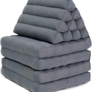 Leewadee Cómodo colchón japonés de suelo, cama tailandesa con cojín triangular, colchón futón, tapete de masaje tailandés extra largo, 89 x 20 Leewadee Cómodo colchón japonés de suelo, cama tailandesa con cojín triangular, colchón futón, tapete de masaje tailandés extra largo, 89 x 20